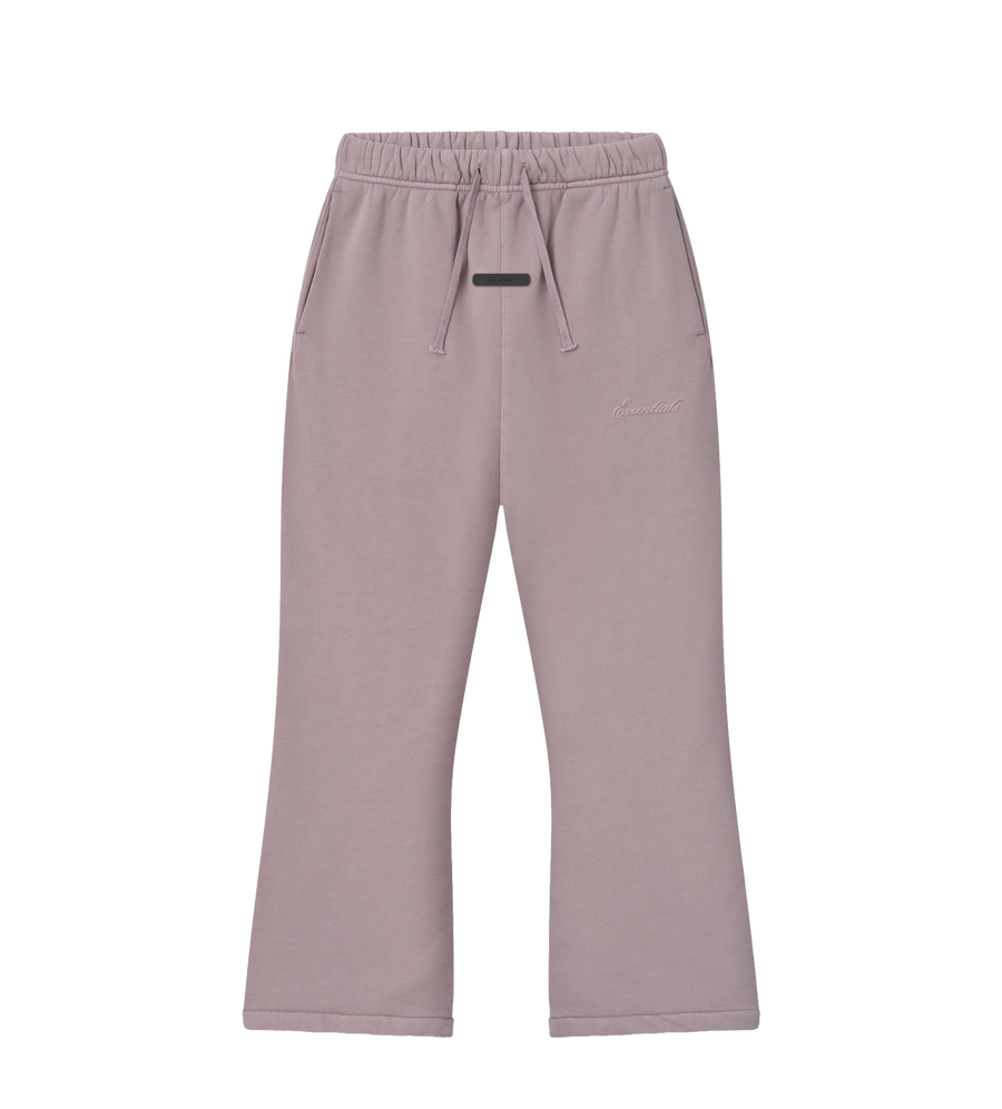 Essentials Signature Flare Sweatpant in Faded Mauve (Kids)