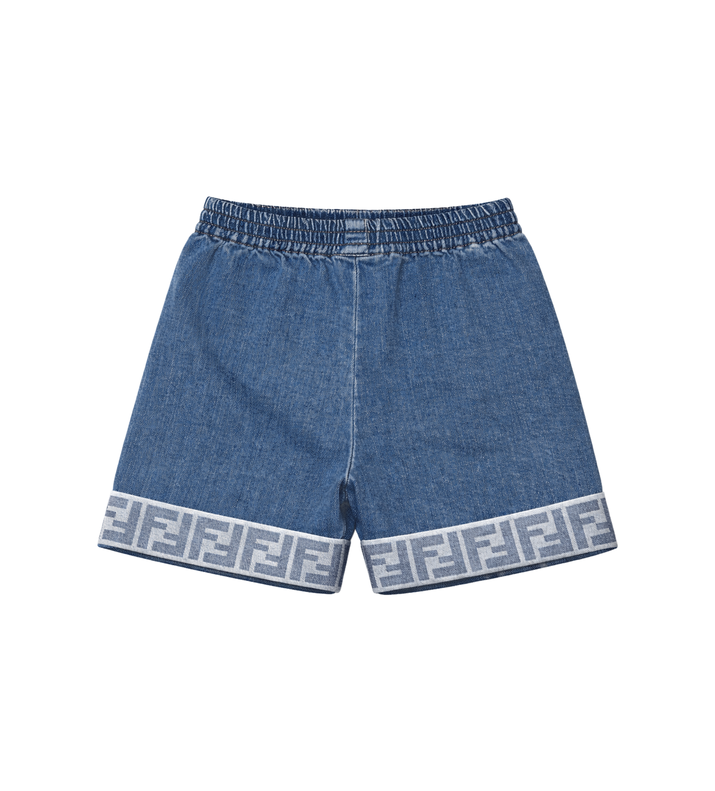 Fendi Elastic Waist Denim Shorts in Blue (Baby)