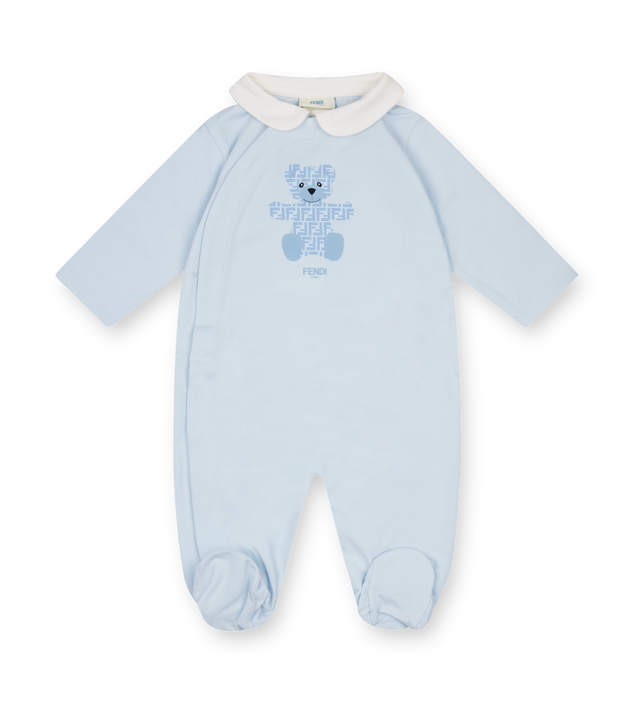 Fendi 3-Piece Baby Set with Gift Box in Light Blue