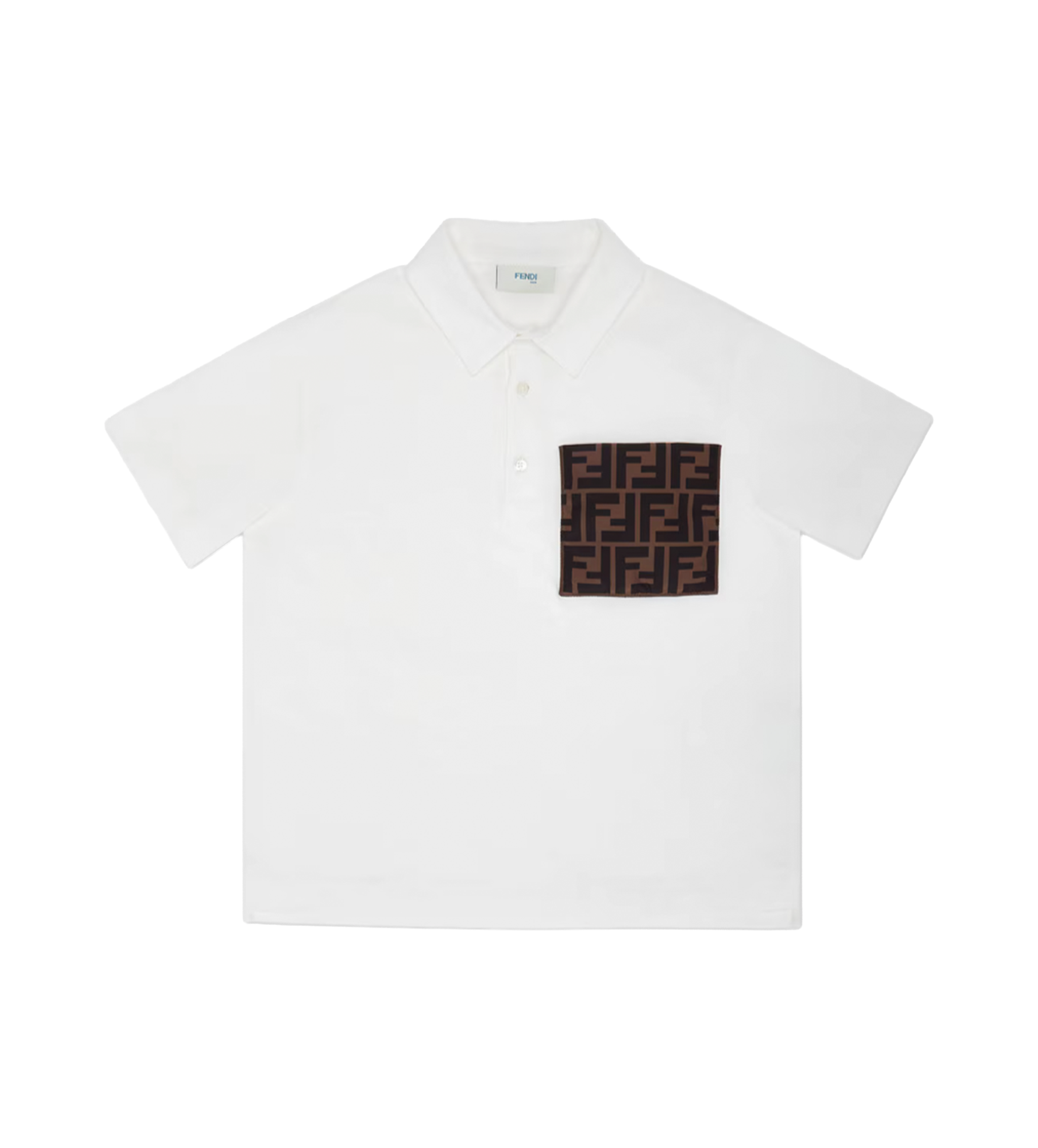 Fendi FF Pocket Junior Poloshirt - Wit