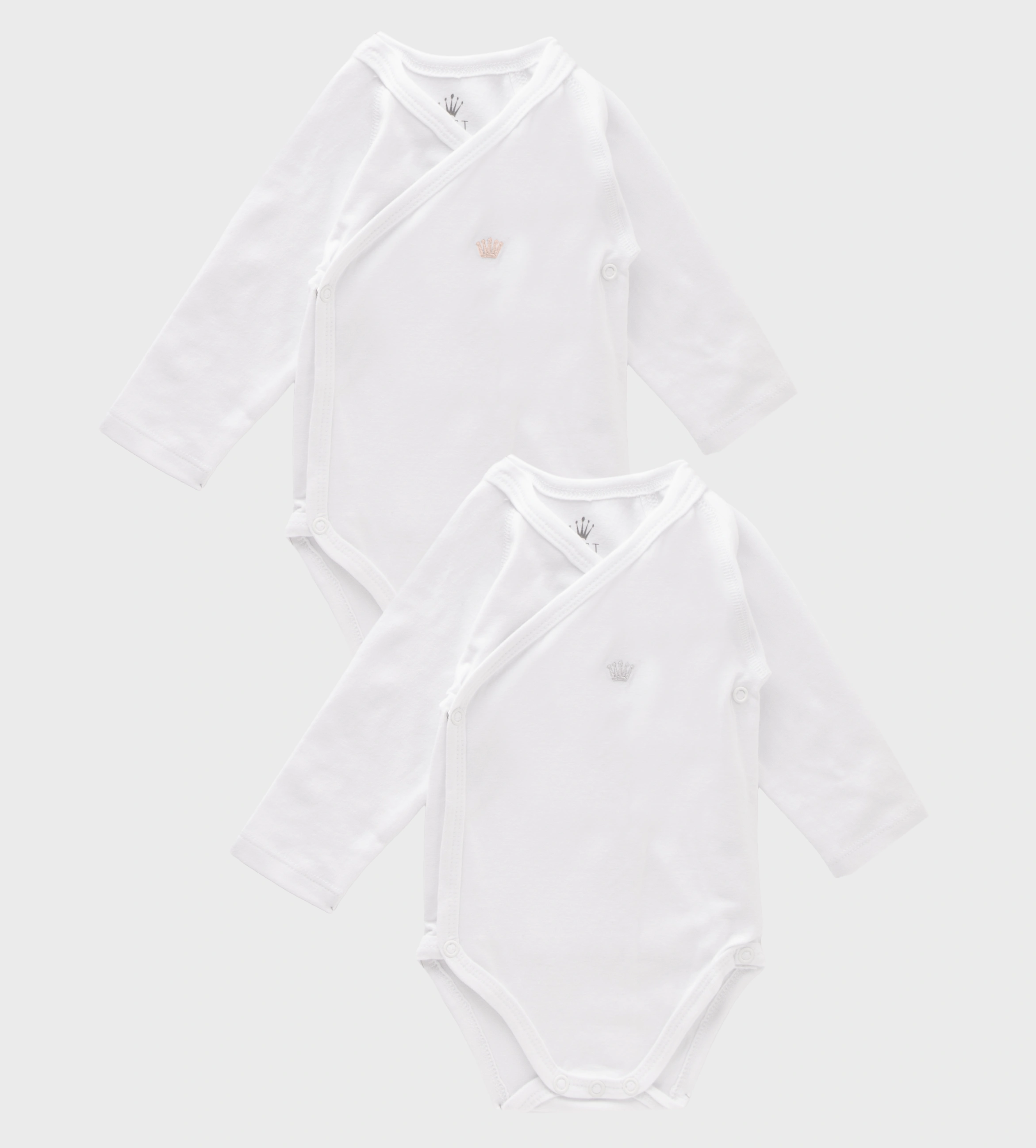 First Romper met kroon in wit (baby)