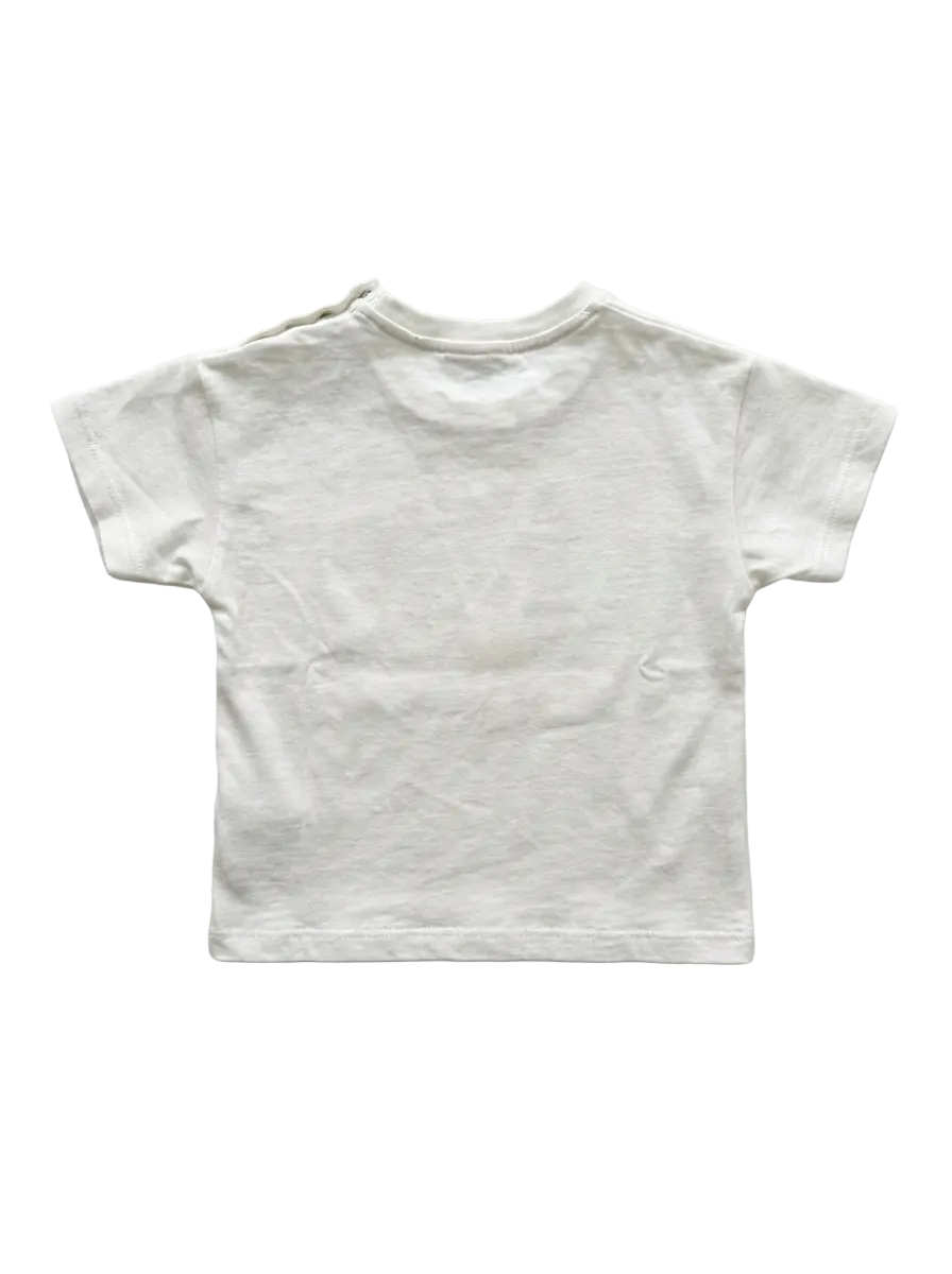 Gucci Baby katoenen T-shirt met print in wit