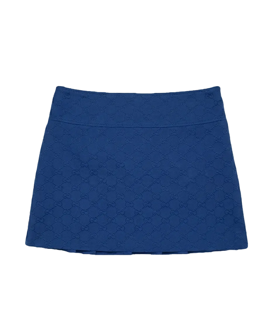 Gucci GG Cotton Skirt in Blue