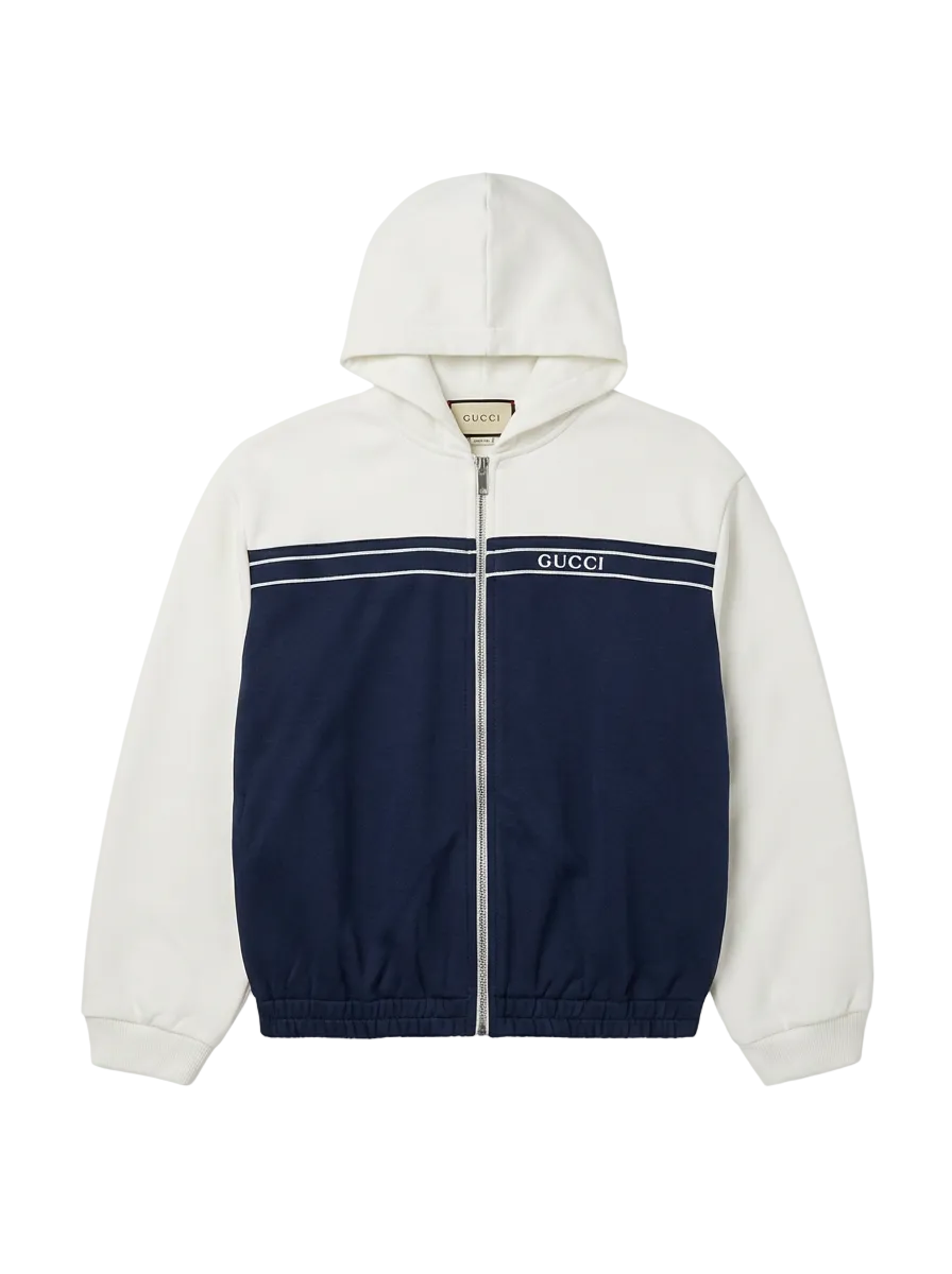 Gucci Baby Jersey jack met rits en capuchon