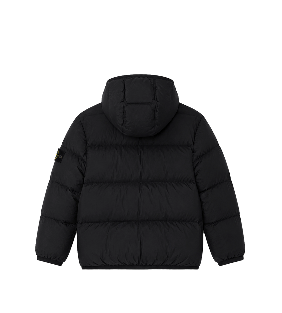 Kids Donsjack met capuchon zwart
