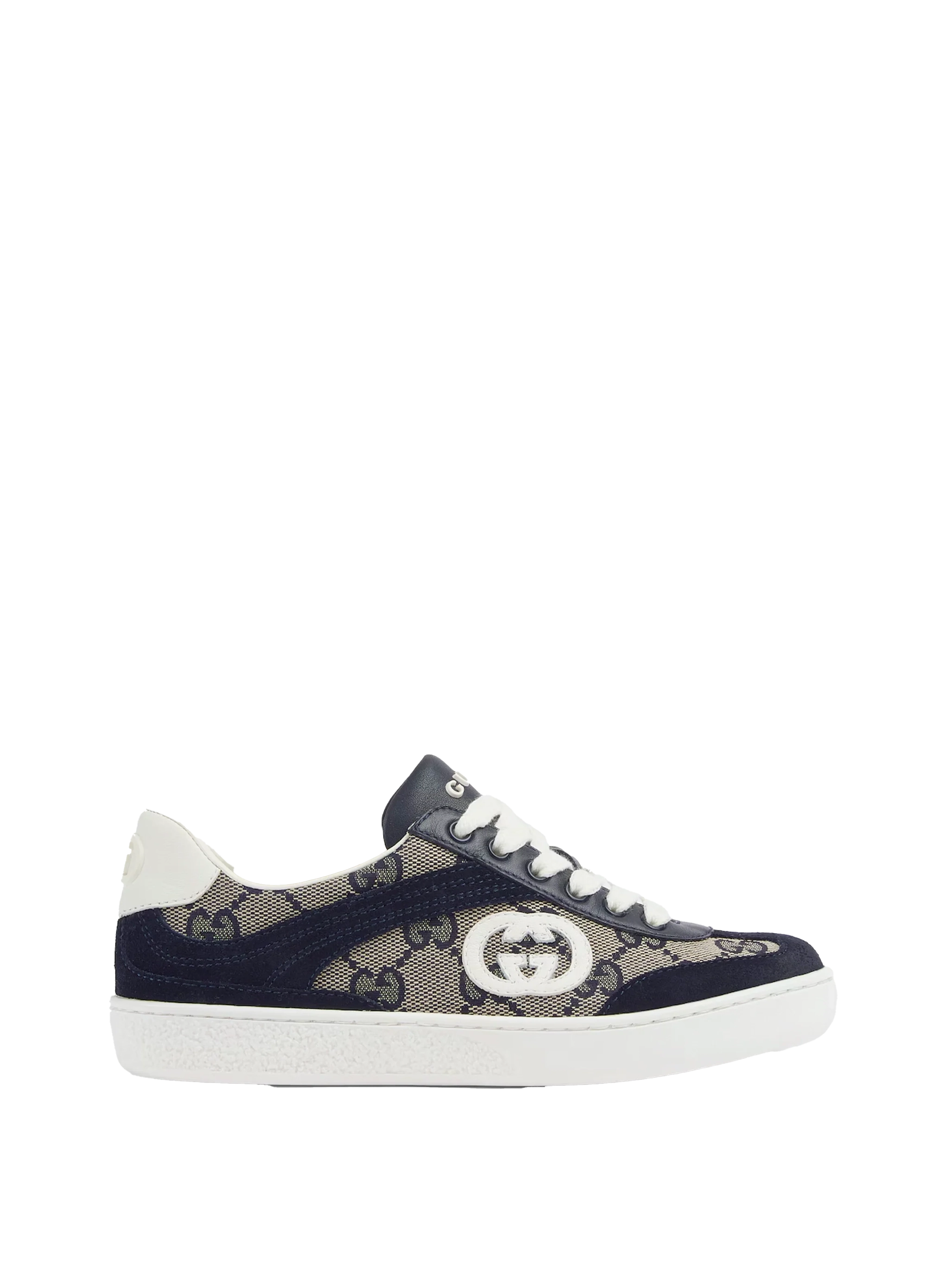 Gucci G74 Leather Suede Sneaker in Blue & Beige (GS)
