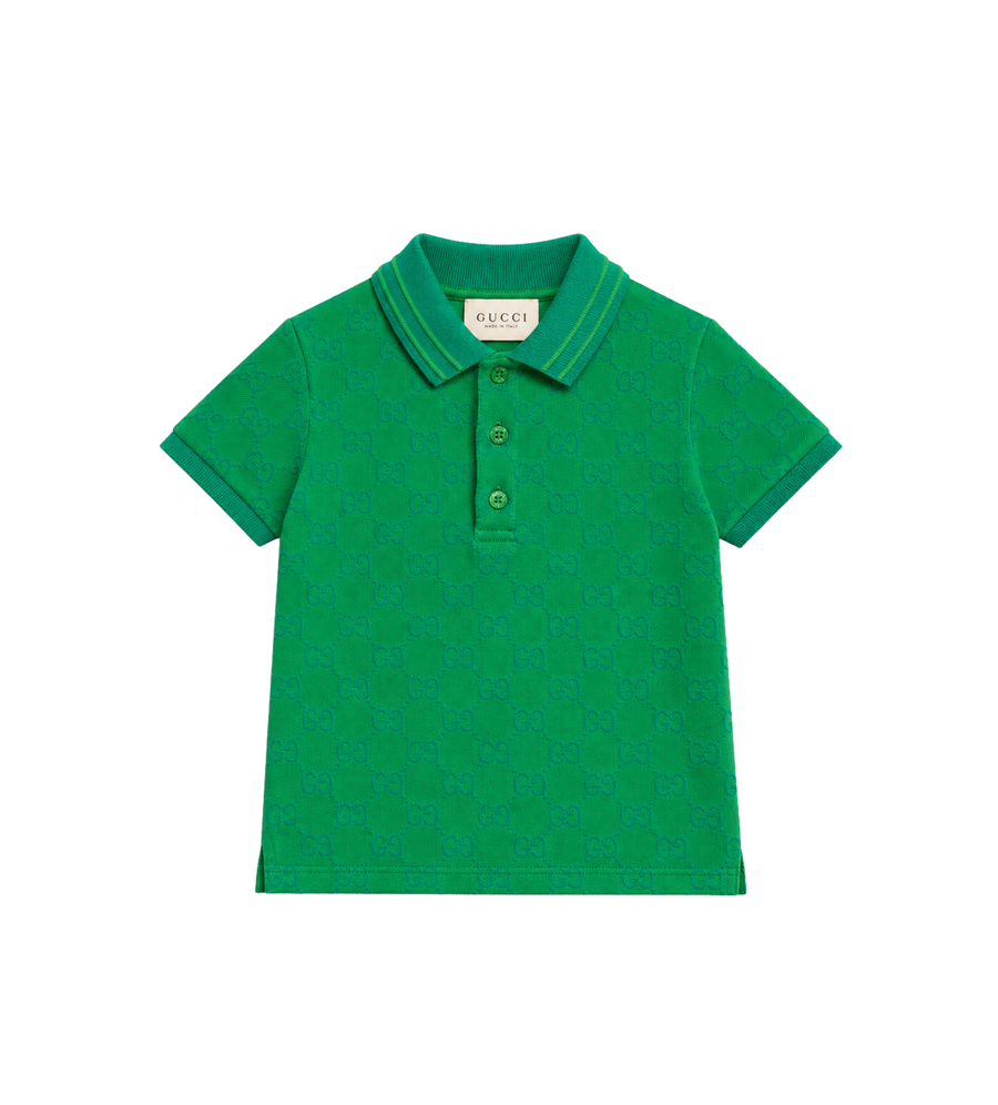 Baby GG Cotton Polo Shirt Green