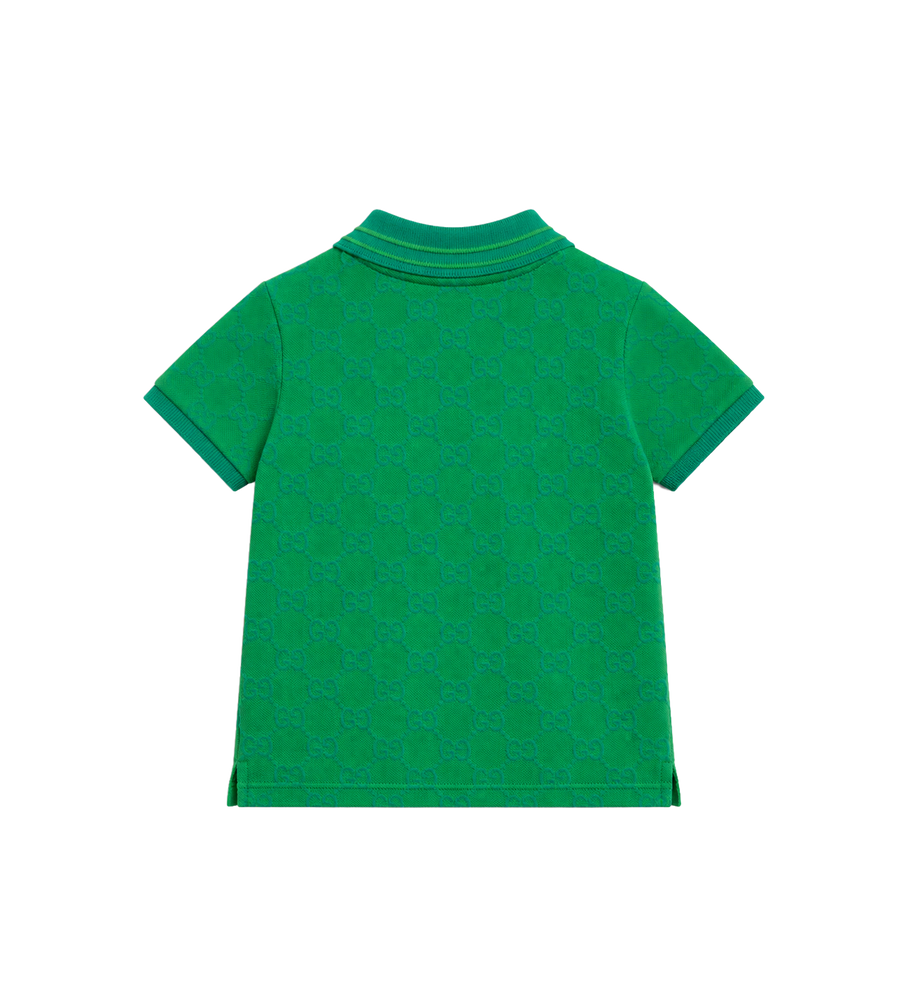 Baby GG Cotton Polo Shirt Green
