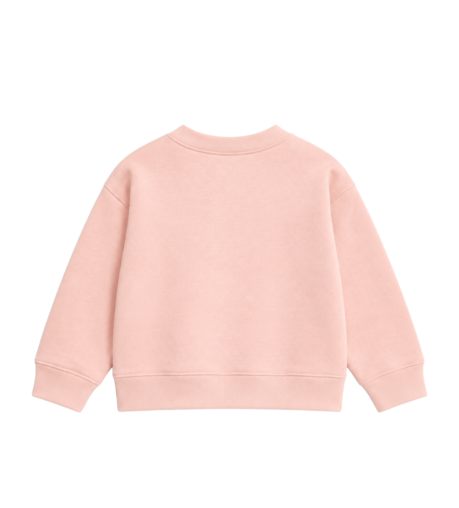 Kids Cotton Sweatshirt With Print Light Pink