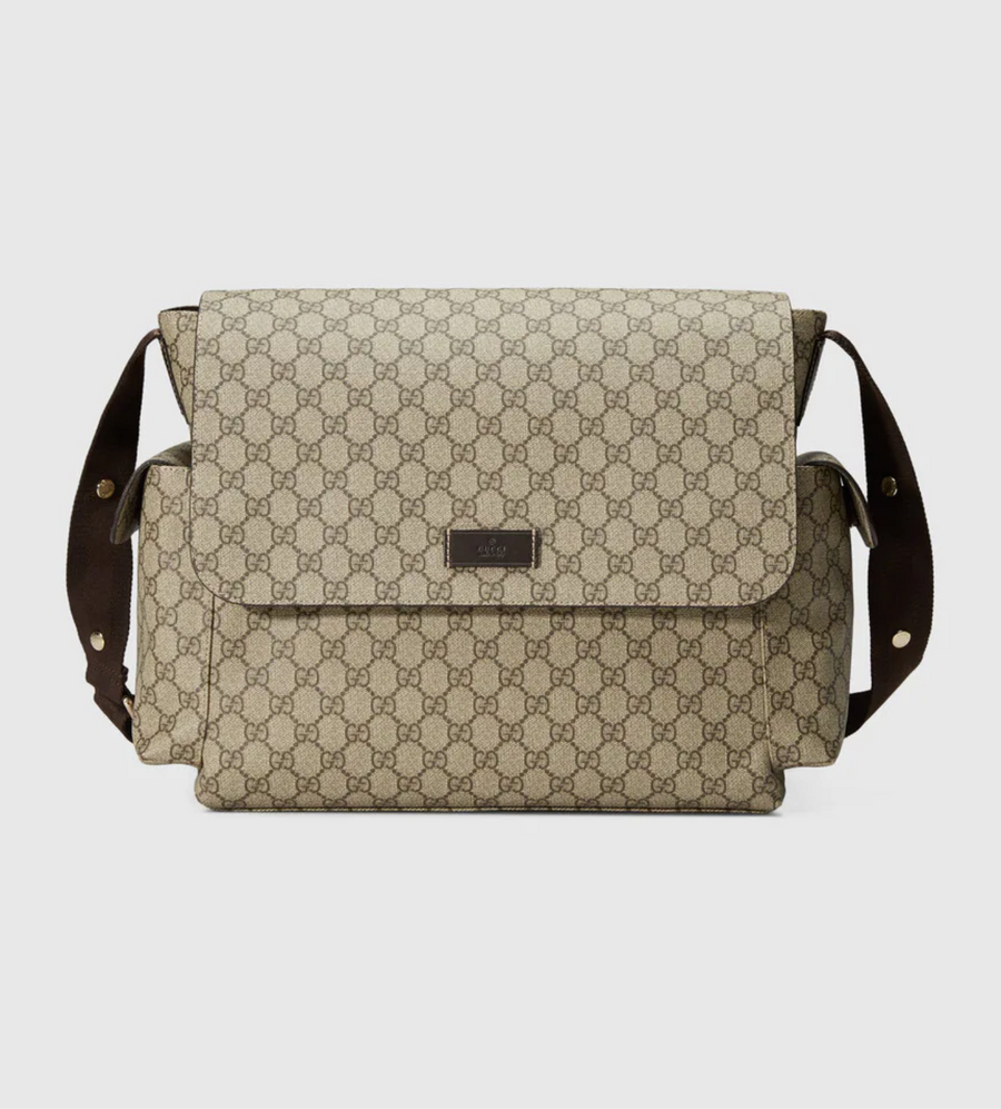 Gucci GG Plus Satchel Diaper Bag in Beige (Baby)
