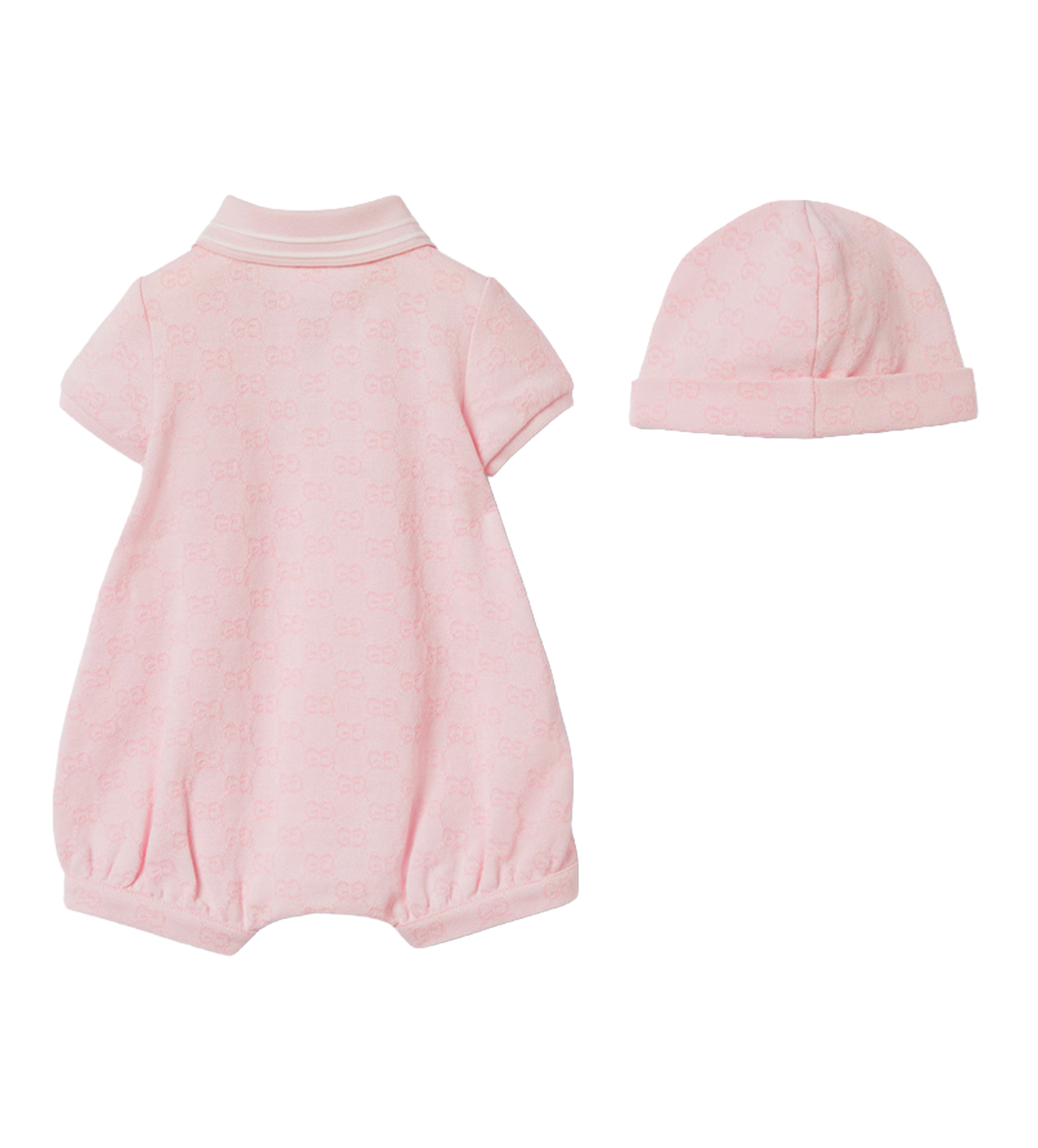 Gucci Baby GG katoenen tweedelige cadeauset in roze