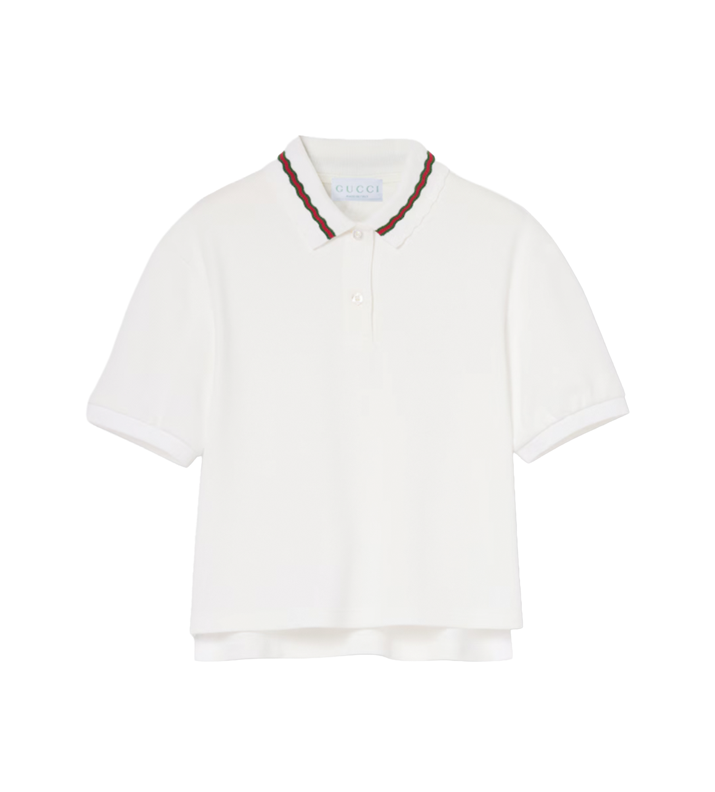 Gucci Children’s Cotton Polo Shirt in New White
