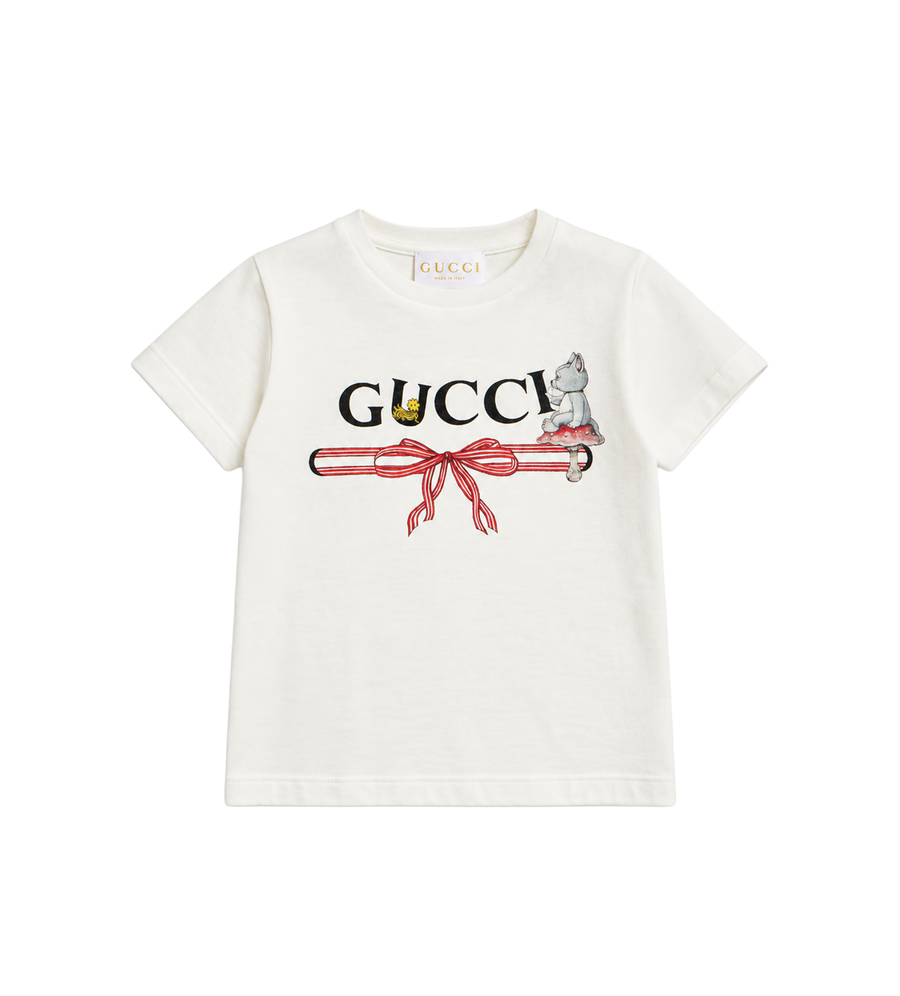 Baby Cotton T-shirt With Print White