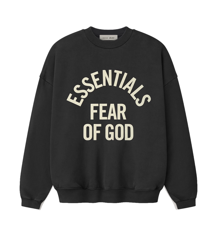 Essentials Campus 90s Crewneck Sweatshirt in Faded Black (Kids)