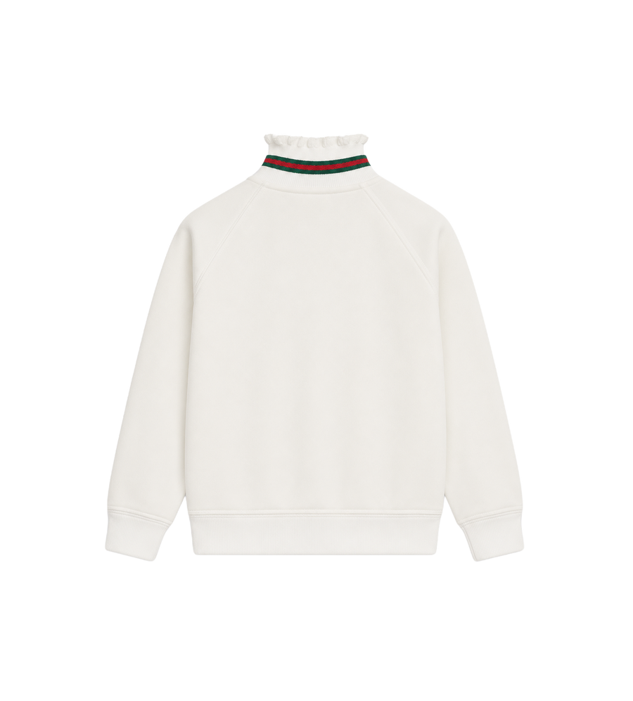 Kids Jersey Zip Jacket with Web Navy