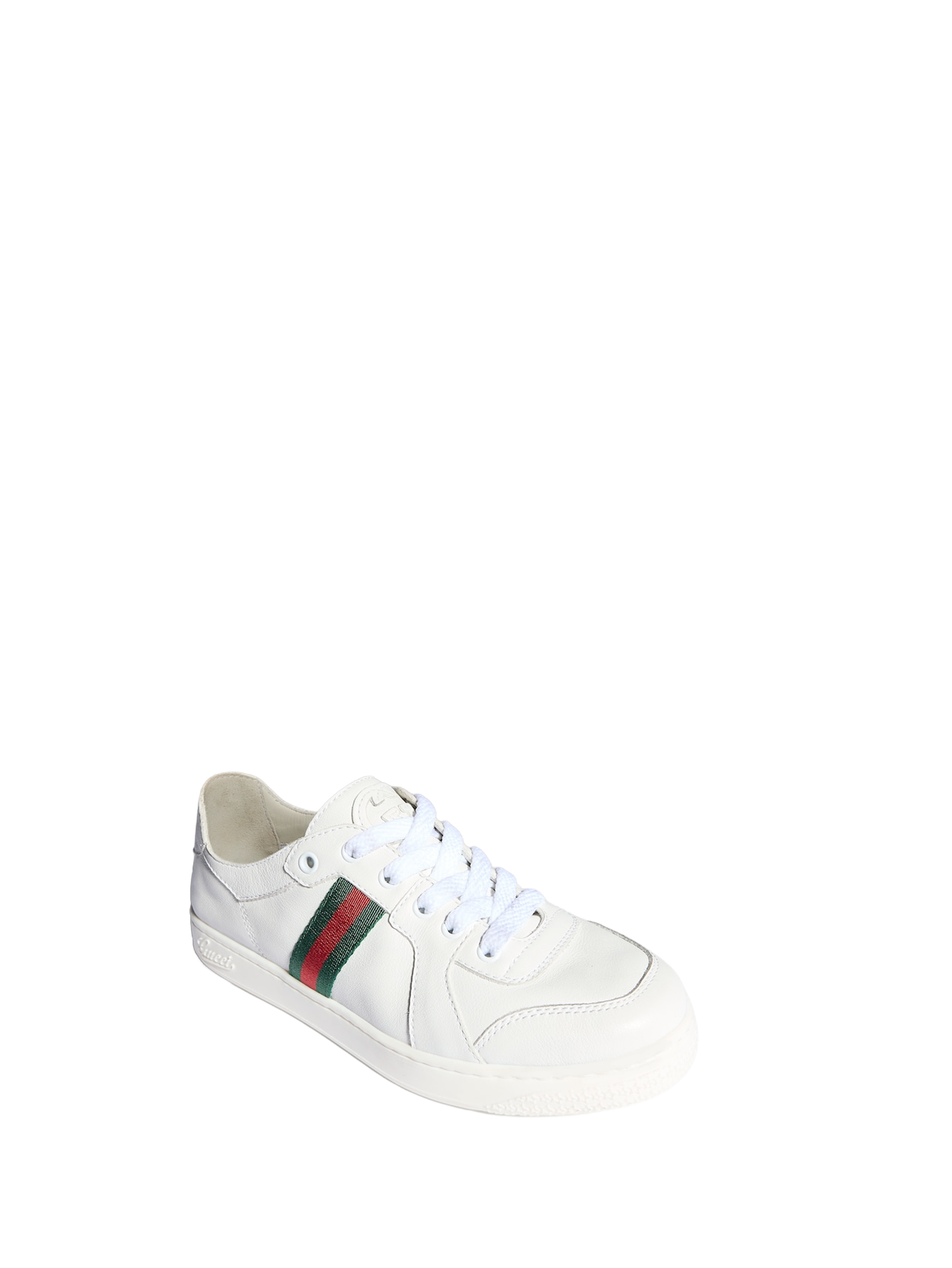 Kids Leer Sneakers Grote Witte / VRV