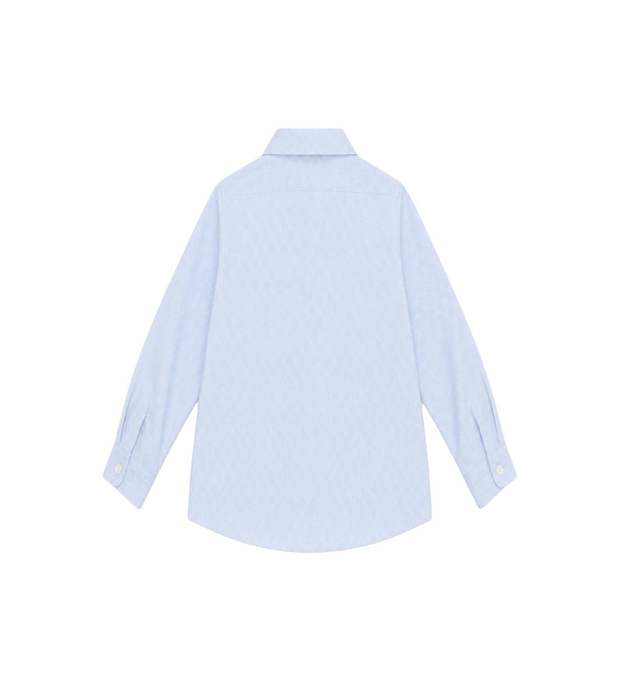 Baby GG Striped Poplin Shirt White / Blue