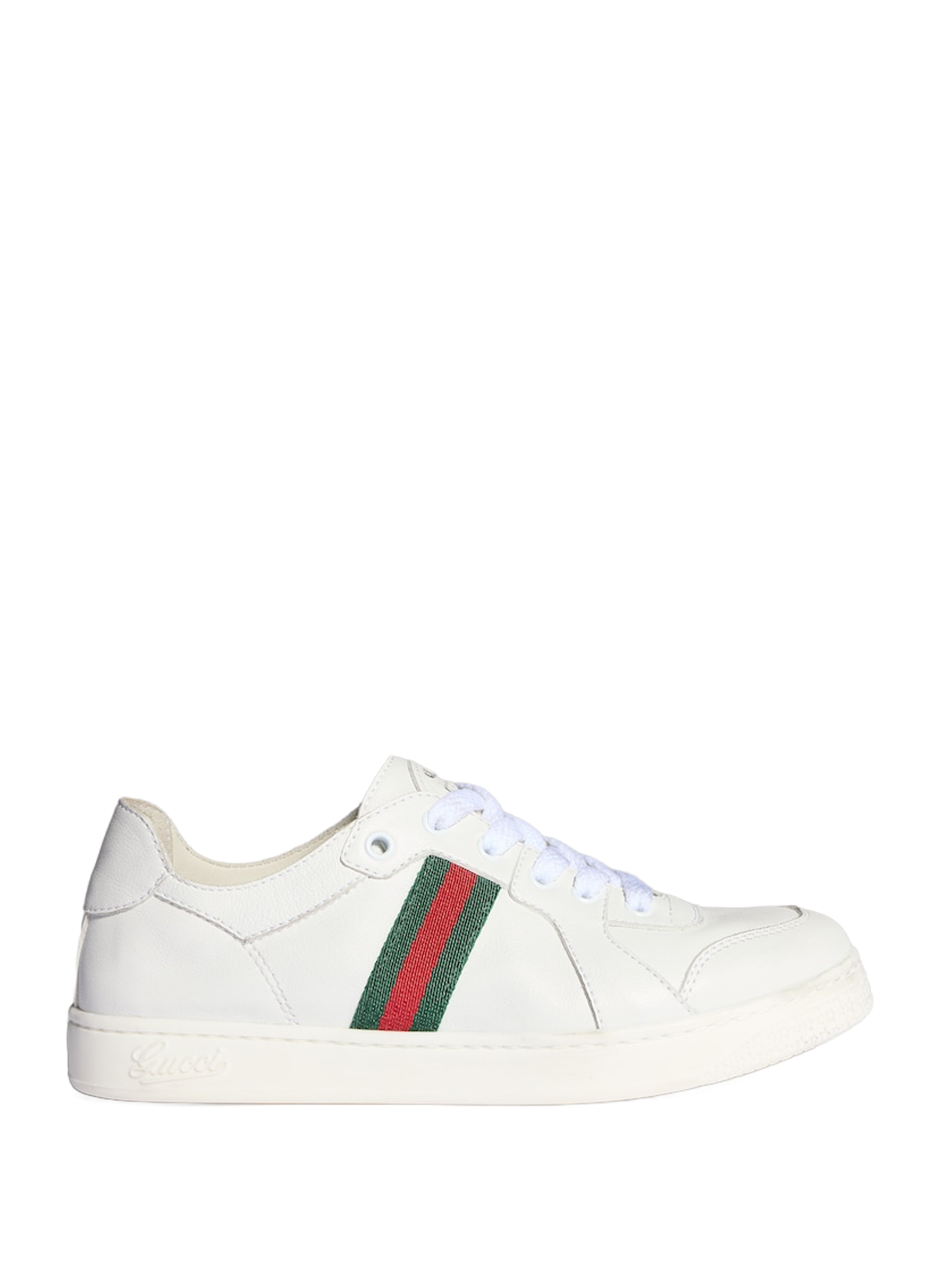 Kids Leer Sneakers Grote Witte / VRV