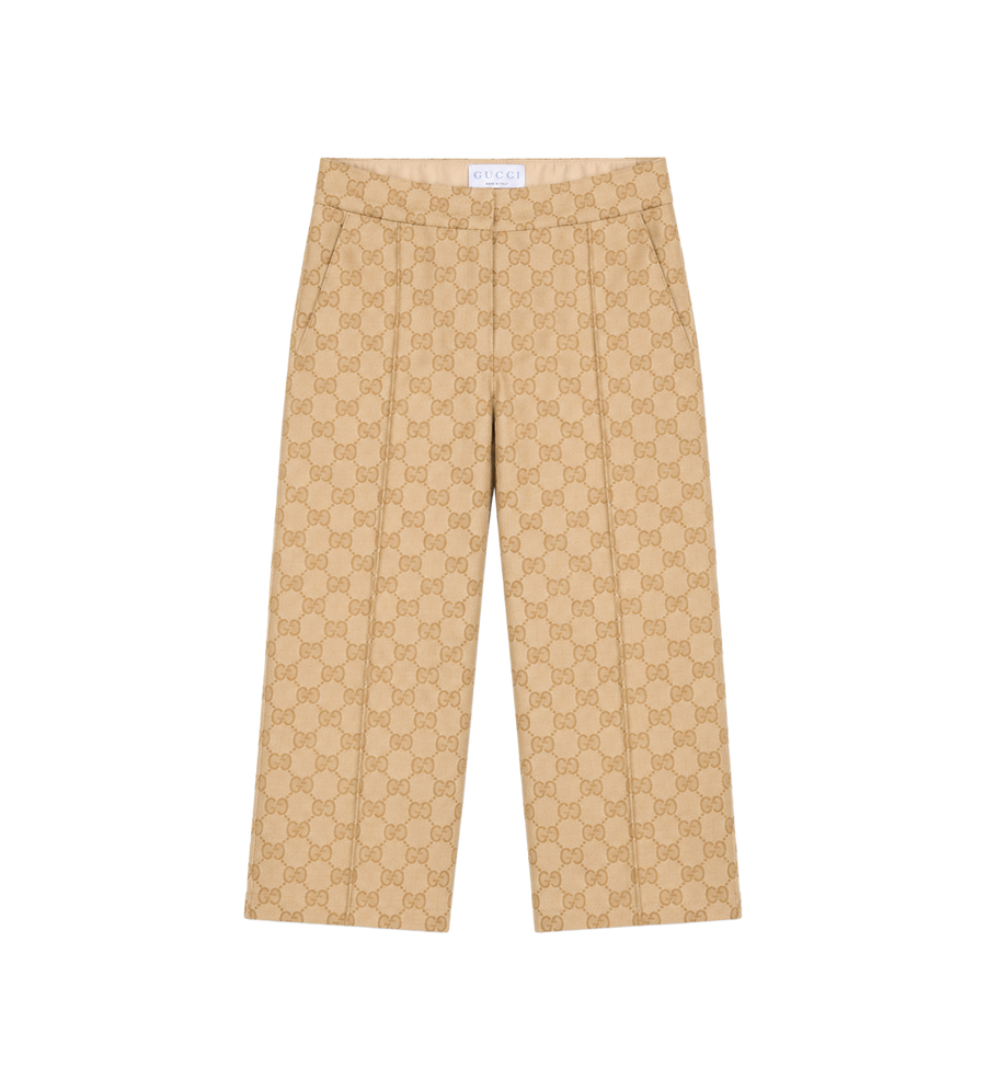 Kids GG Canvas Broek Beige/Ebbenhout