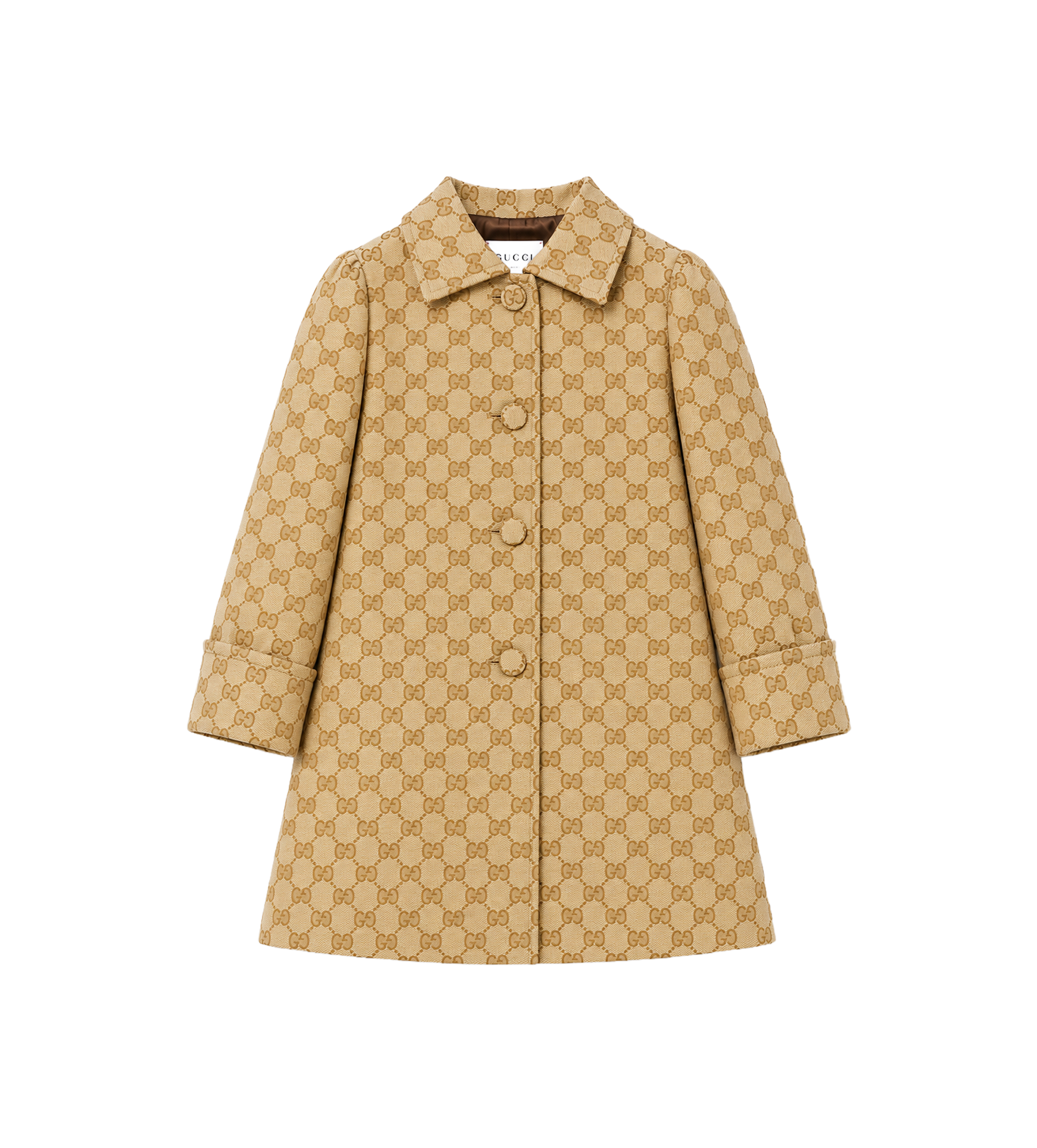 Kids GG Canvas Jas Beige/Ebbenhout