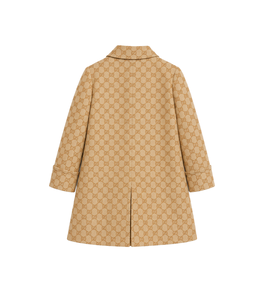 Kids GG Canvas Coat Beige / Ebony