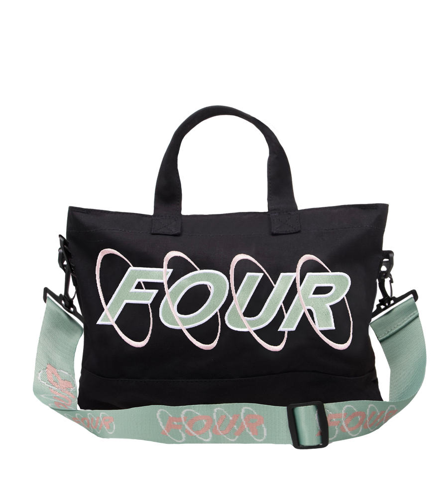 Circles Embroidery Shopper Matcha