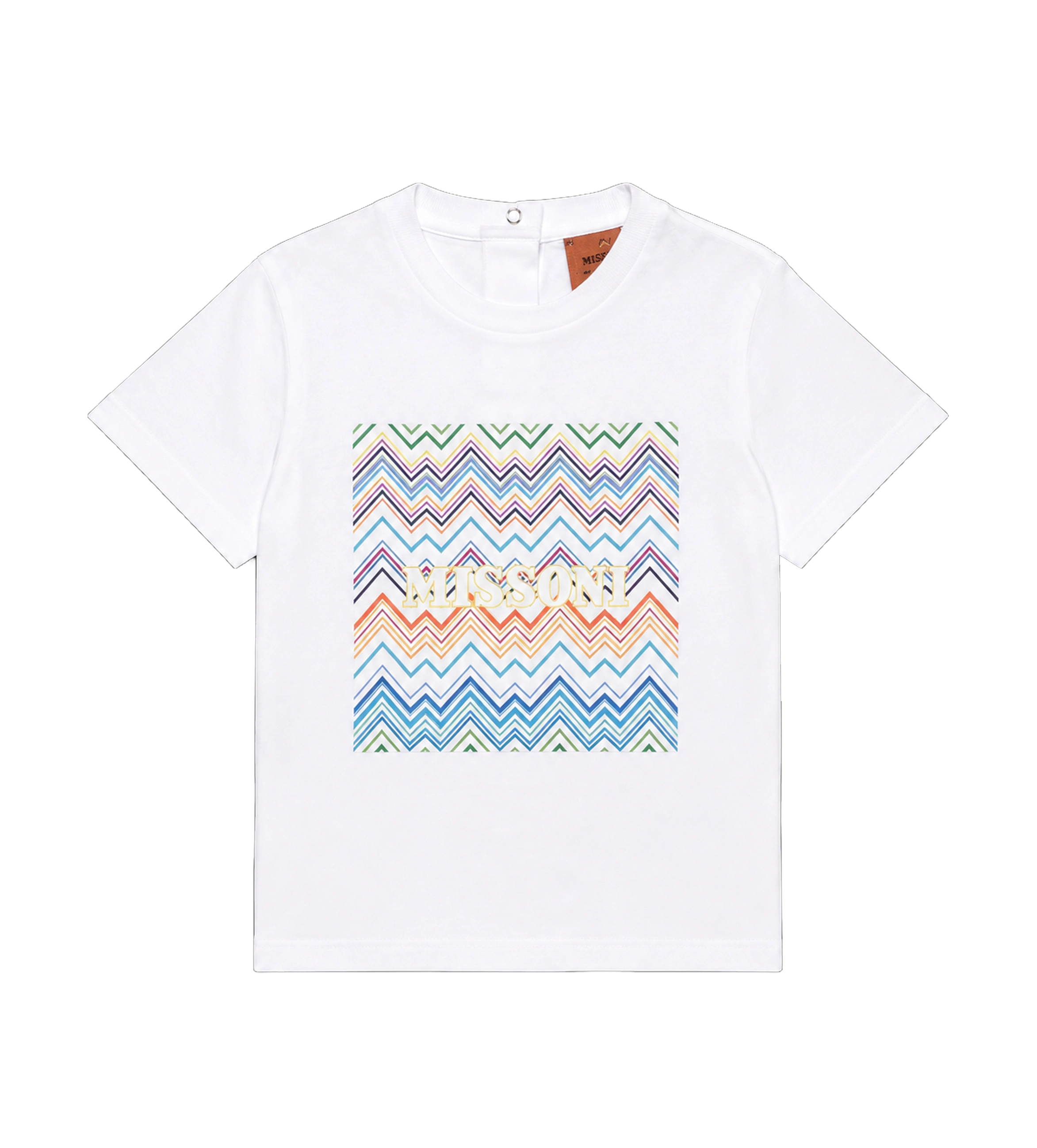 Missoni Kids Zigzagpatroon Baby T-shirt in wit