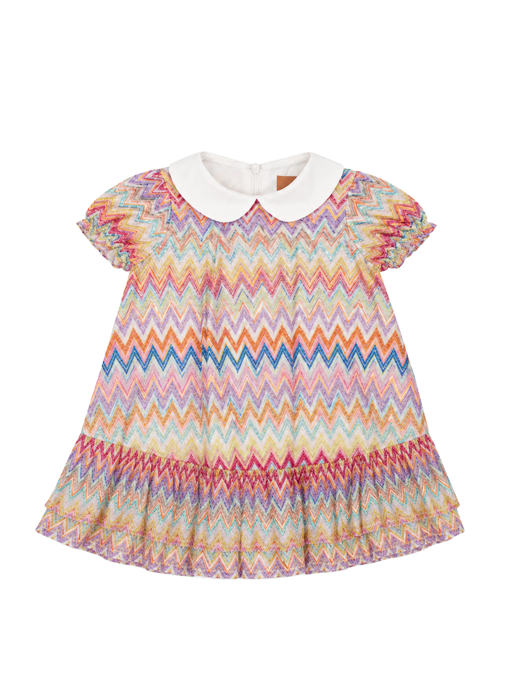 Missoni Kids Zigzag Ruffle Dress in Multicolour