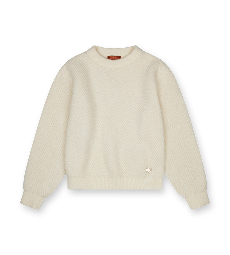 Beige sweater on a white background