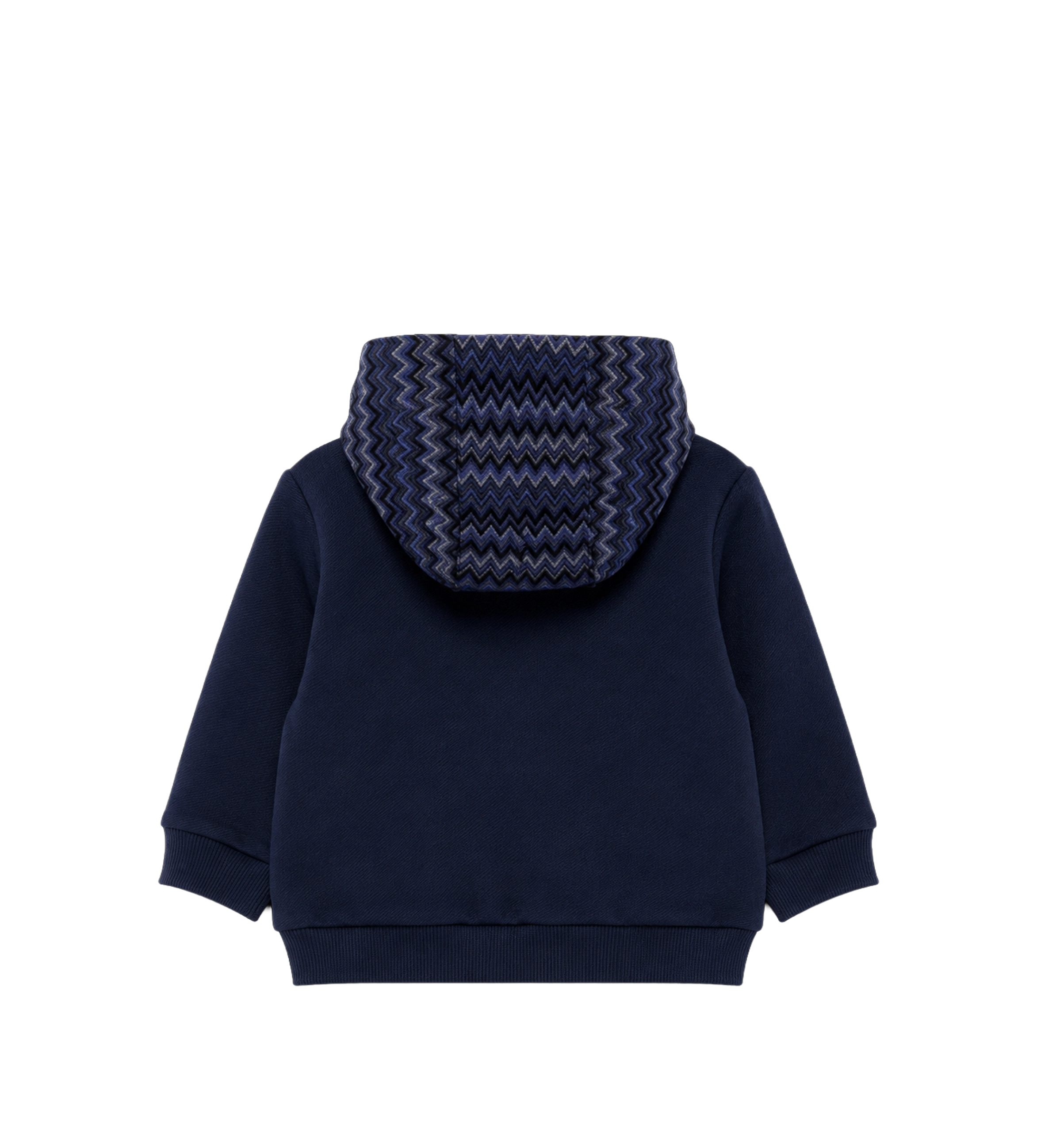 Baby Logo geborduurd Zip up Capuchon Marine