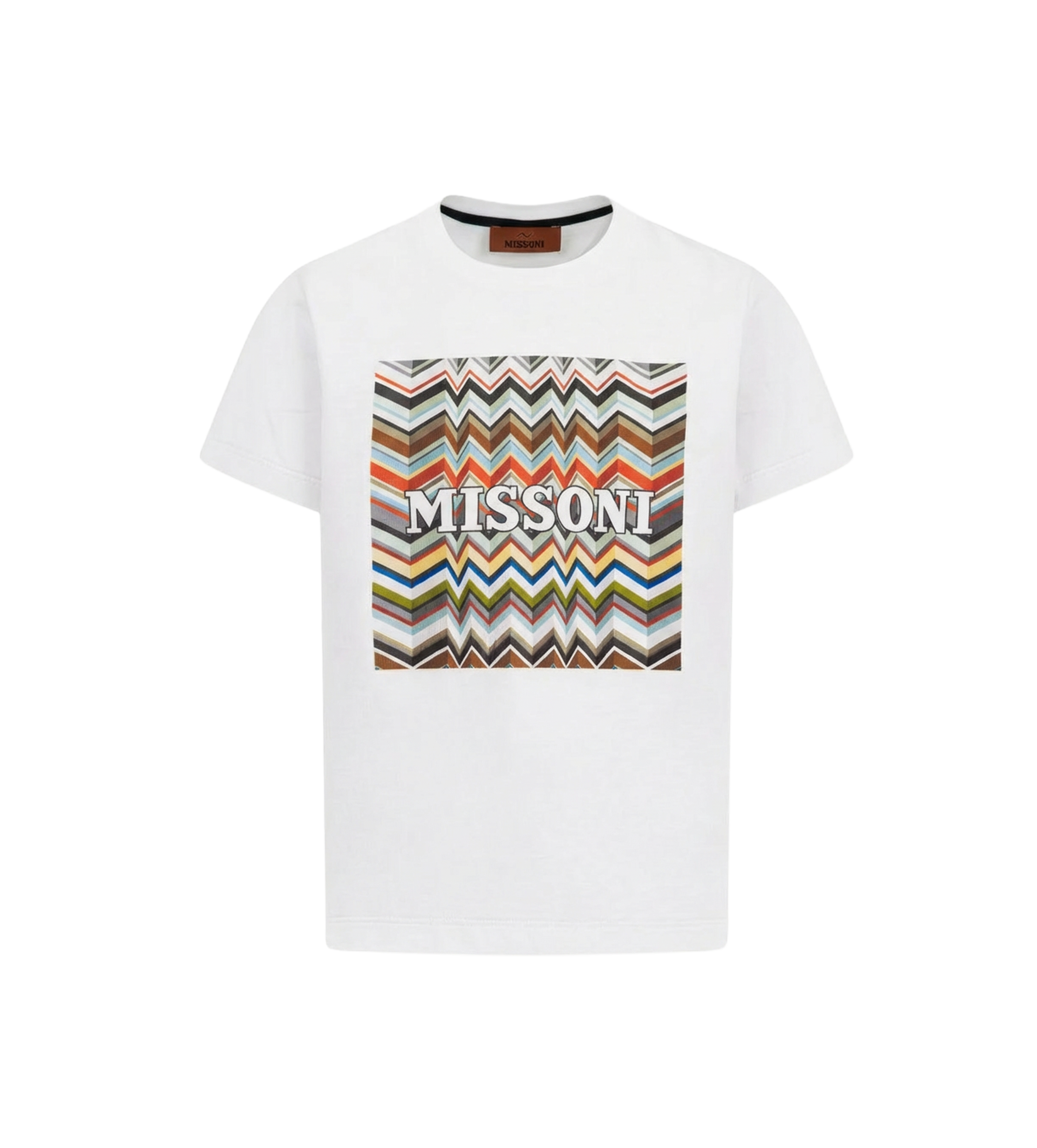 Missoni Katoenen T-shirt met zigzagafbeelding voor kinderen in wit