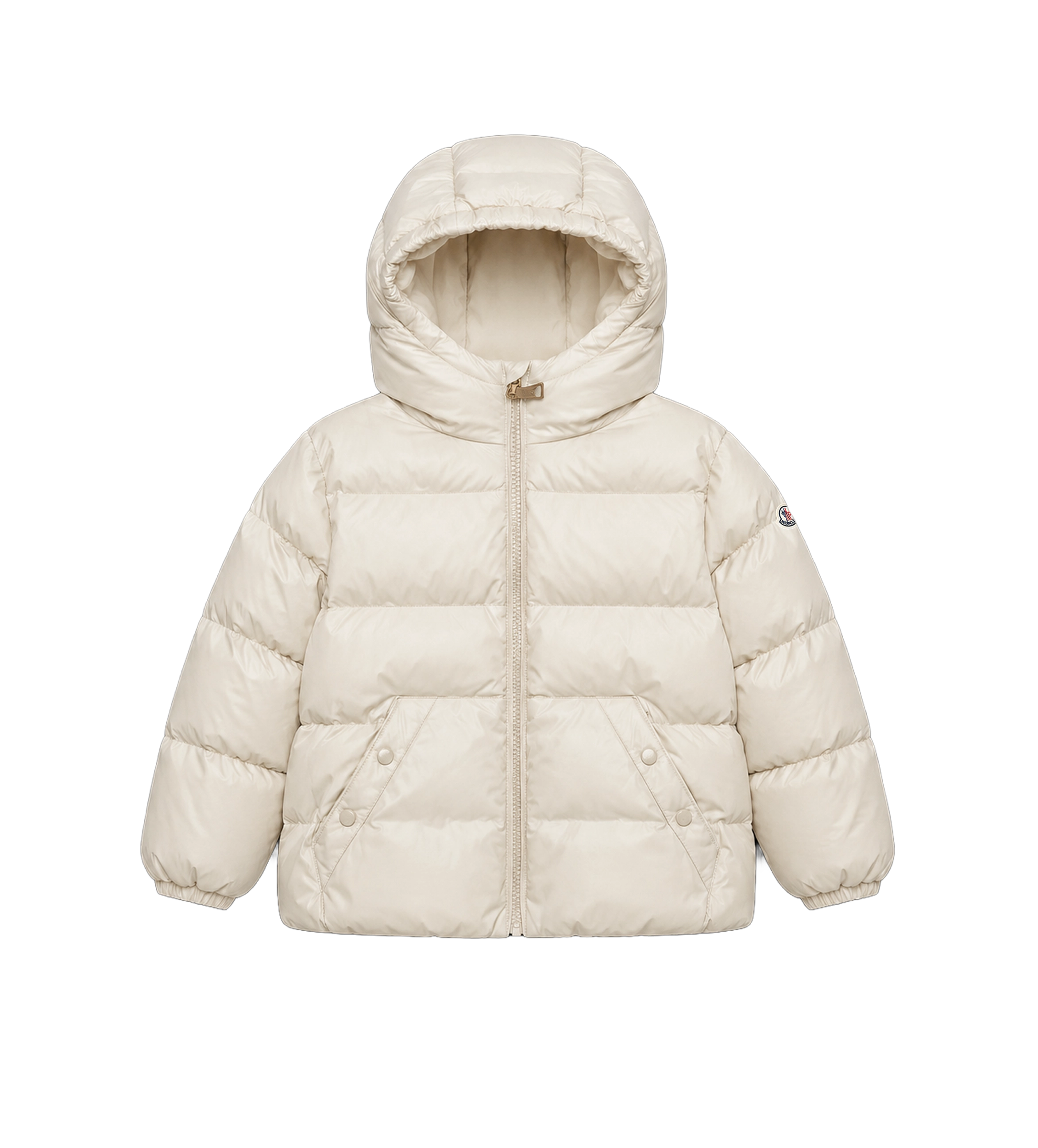 Enfant Xhante waterafstotend kort donsjack beige
