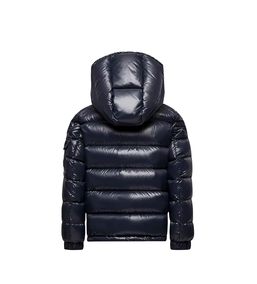Kids New Maya Hooded Down Jacket Navy Blue