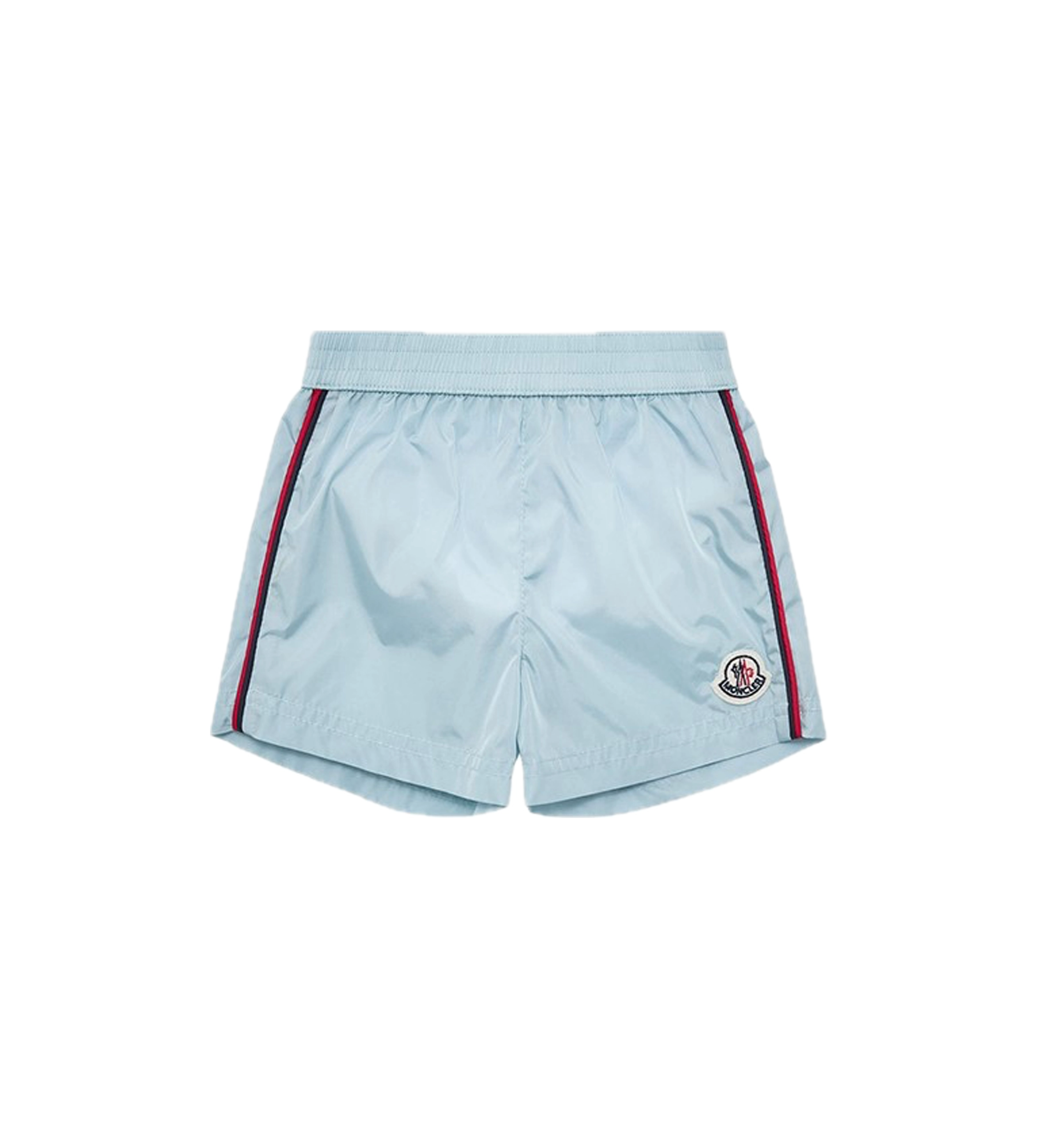 Moncler Driekleurige zwem Shorts in lichtblauw