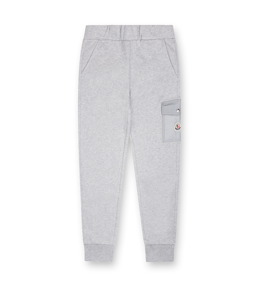 Moncler Cotton Jogging Trousers in Light Grey
