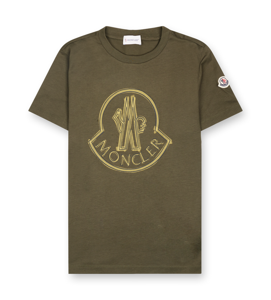 Moncler Logo T-Shirt in Dark Green (Kids)
