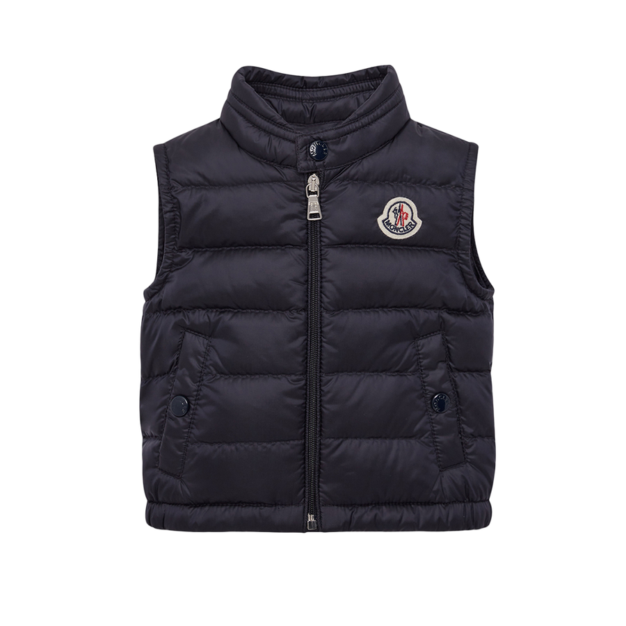 Moncler New Amaury Packable Down Gilet in Night Blue