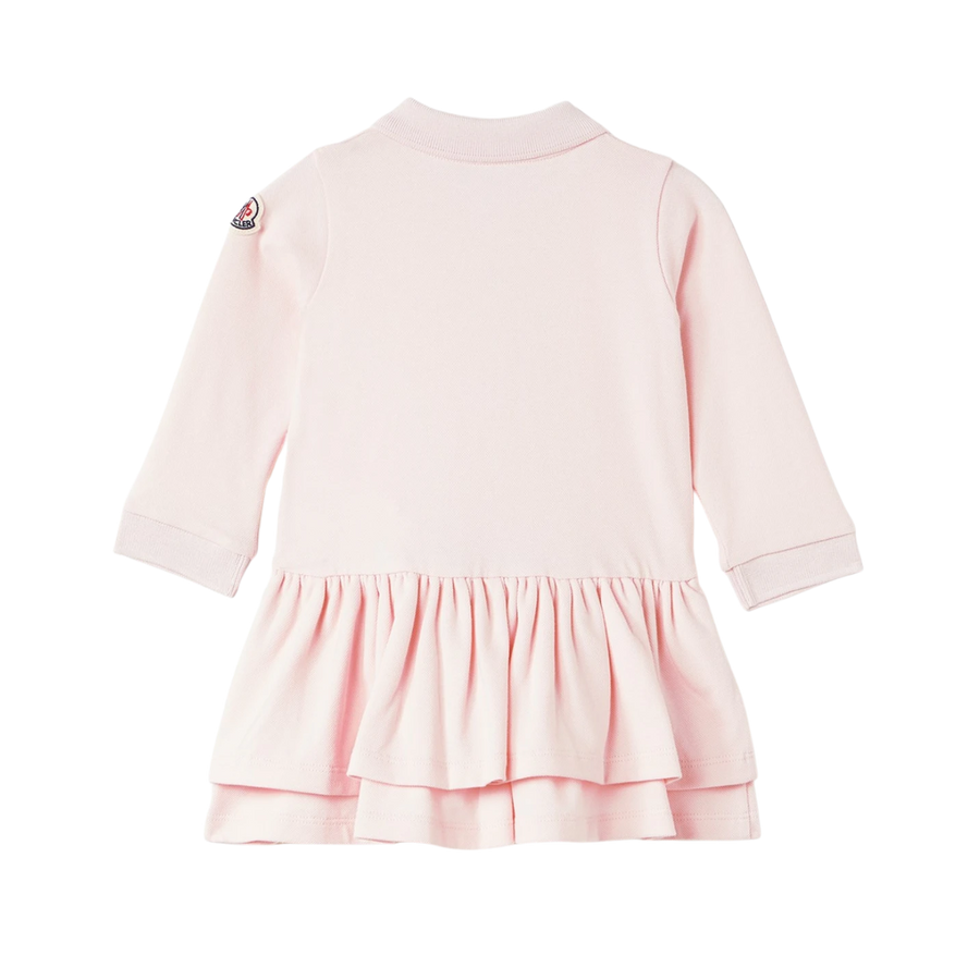 Baby Girls Stretch Piqué Cotton Polo Dress Light Pink