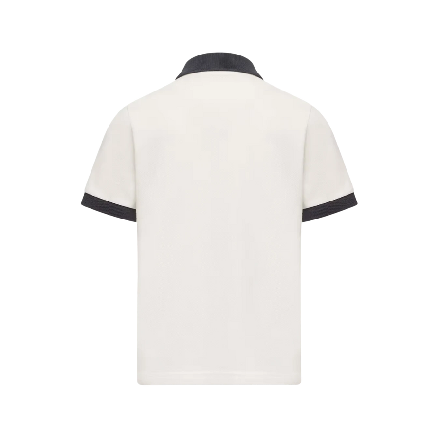 Kids Cotton Piquet Polo Shirt Wit