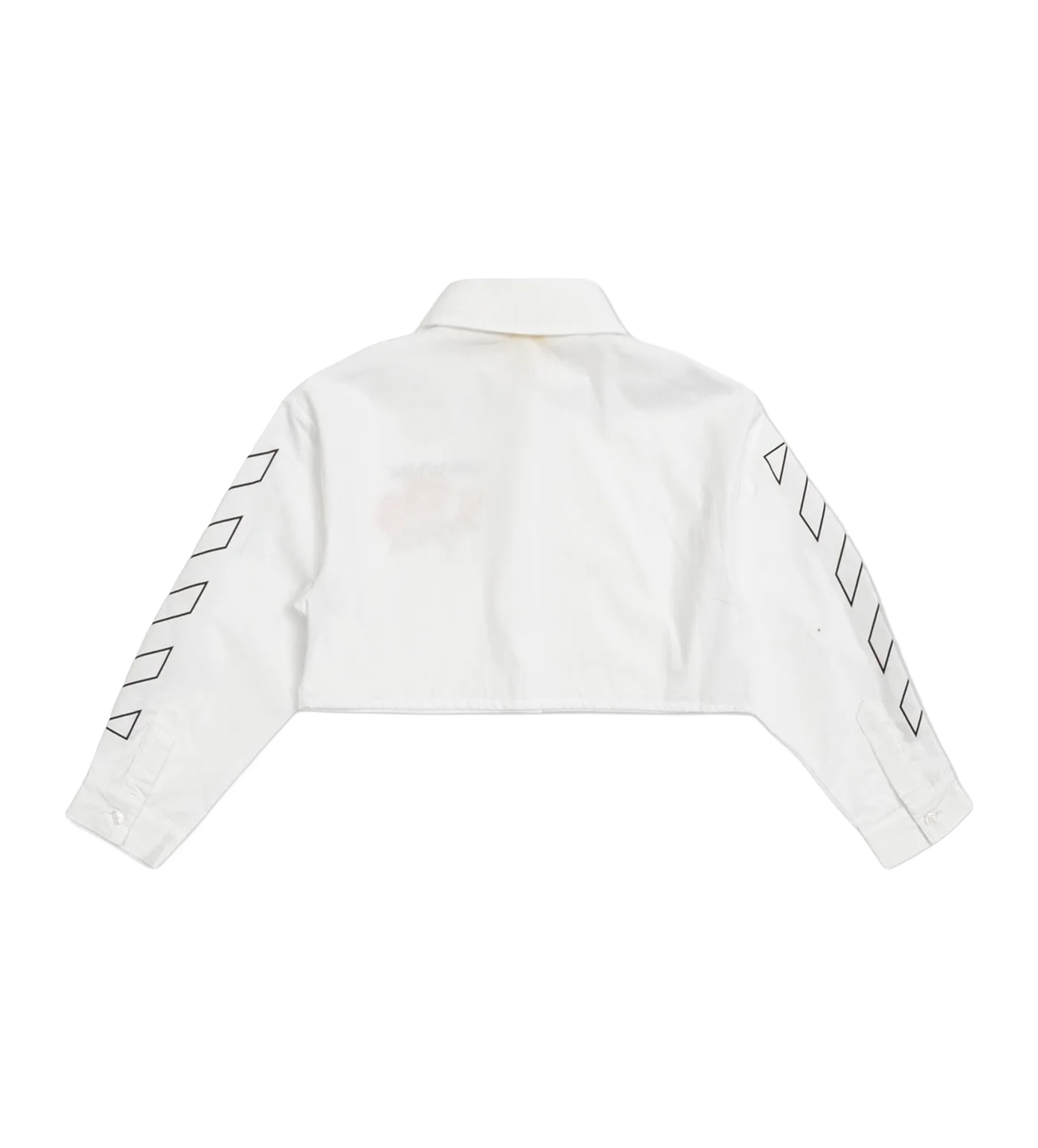 Off-White PS26 OGGA01CS26FAB0011000 DAISY DIAG CROP OVERHEMD WIT