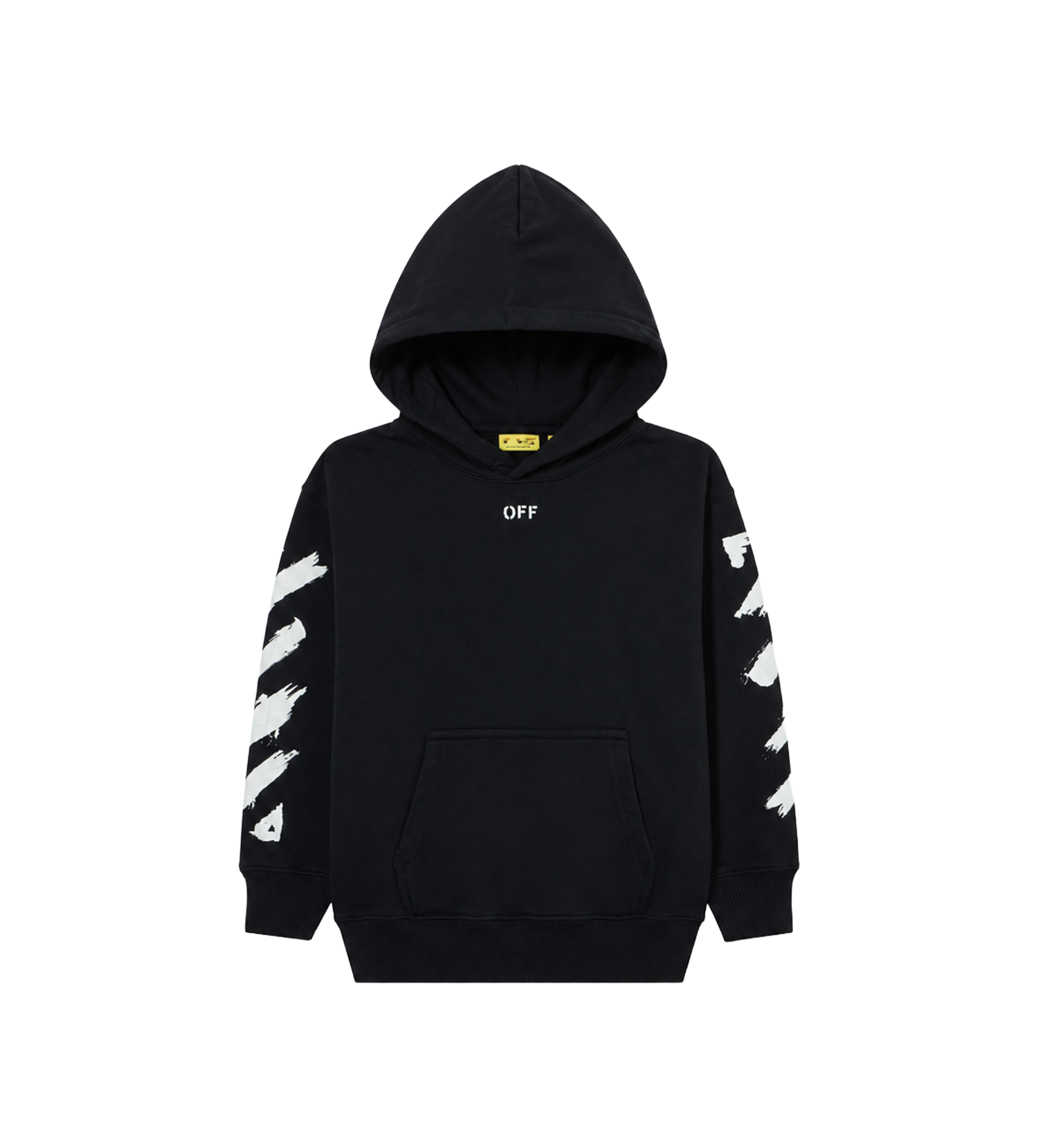 Off-White PS26 OBBB001S26FLE0050001 DIAG PAINT HOODIE ZWART