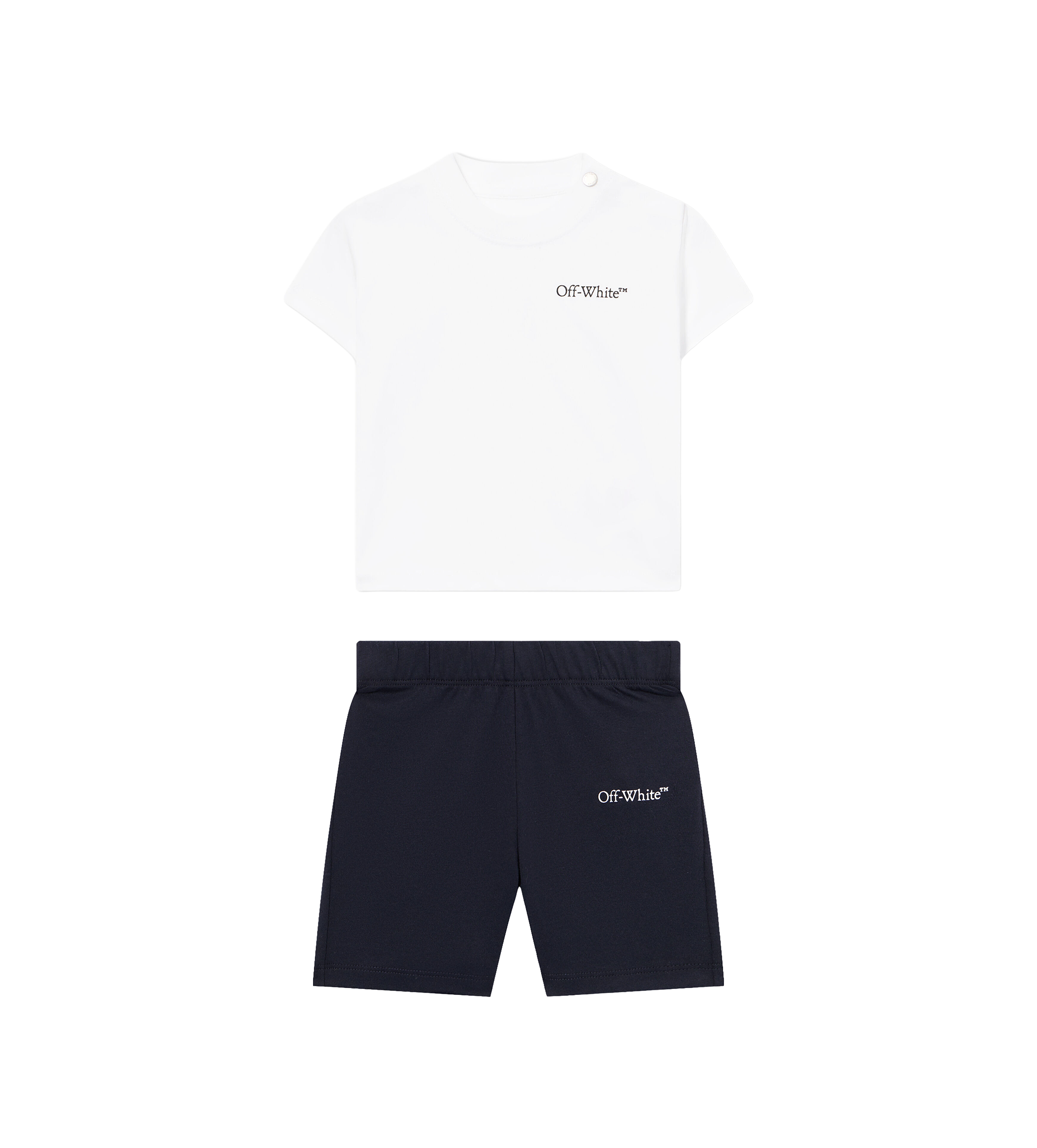Off-White Arrow Acrylic Jersey Set in White/Navy