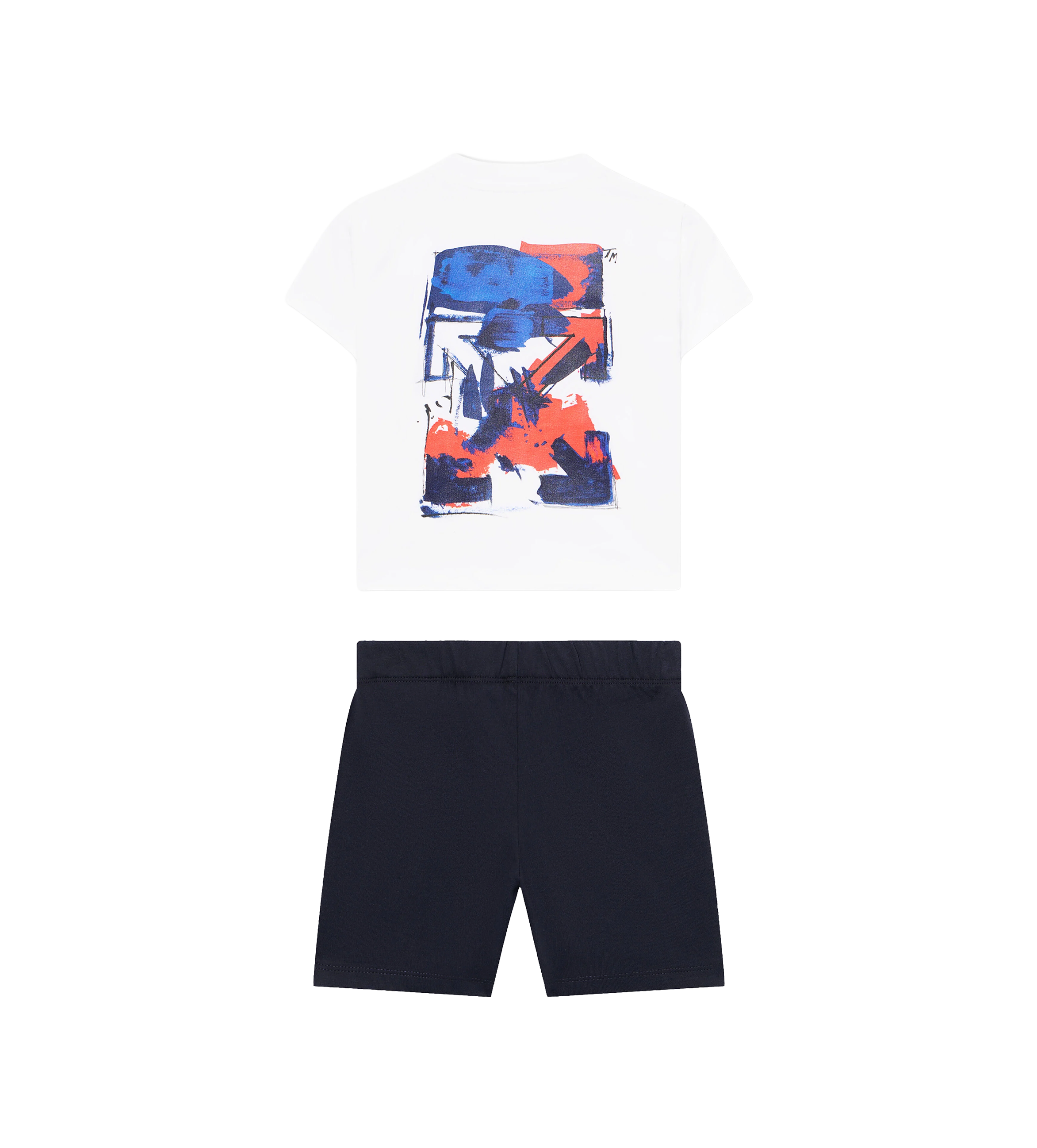 Off-White Arrow Acrylic Jersey Set in White/Navy