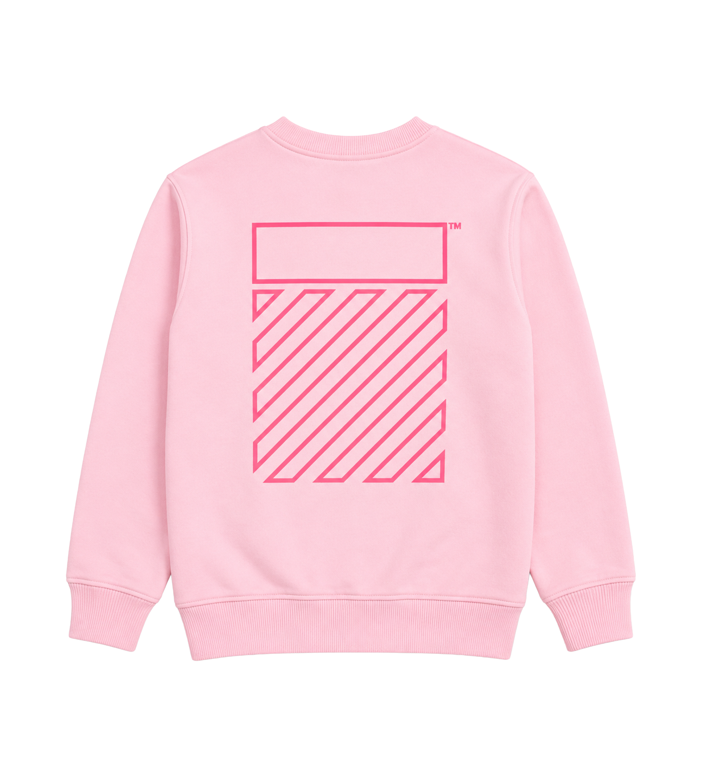Off-White PS26 OGBA001S26FLE0056083 OFF DIAG BALLET SLIPPER MET CREWNECK