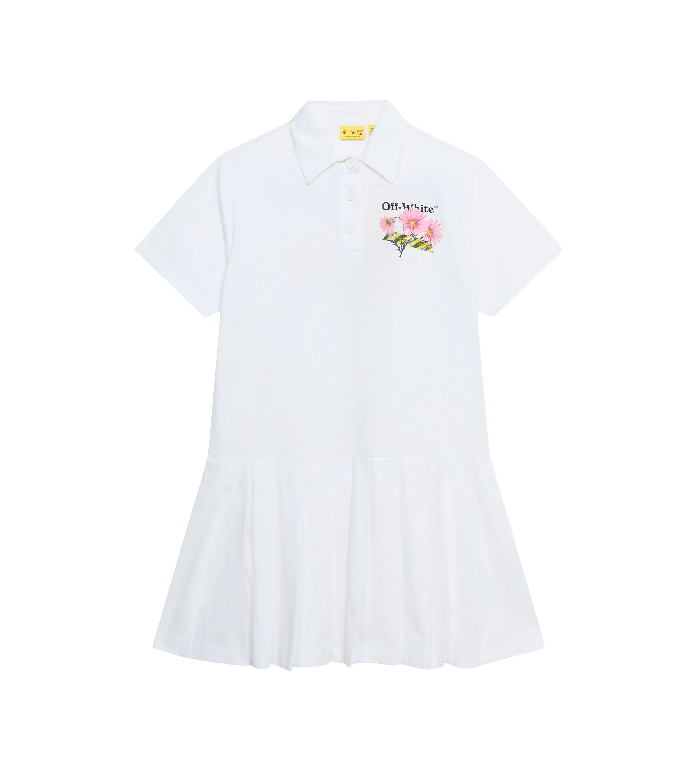Off-White Daisy Tape Dress in White