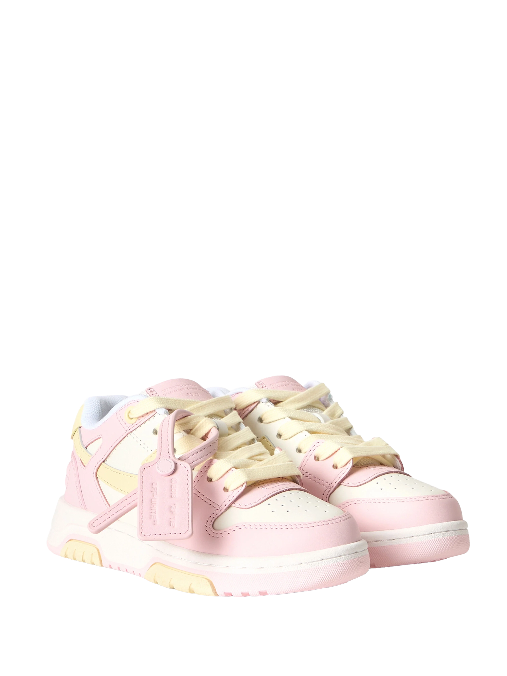 Off-White SS26 OGIA007S26LEA0013C19 G-OUT OF OFFICE-002 ZACHT ROZE - LICHT GEEL