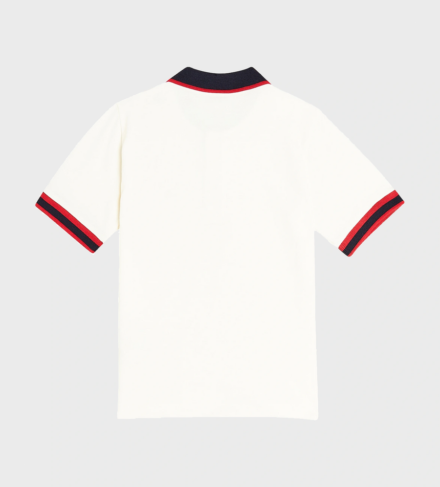 Logo-Patch Polo Shirt White