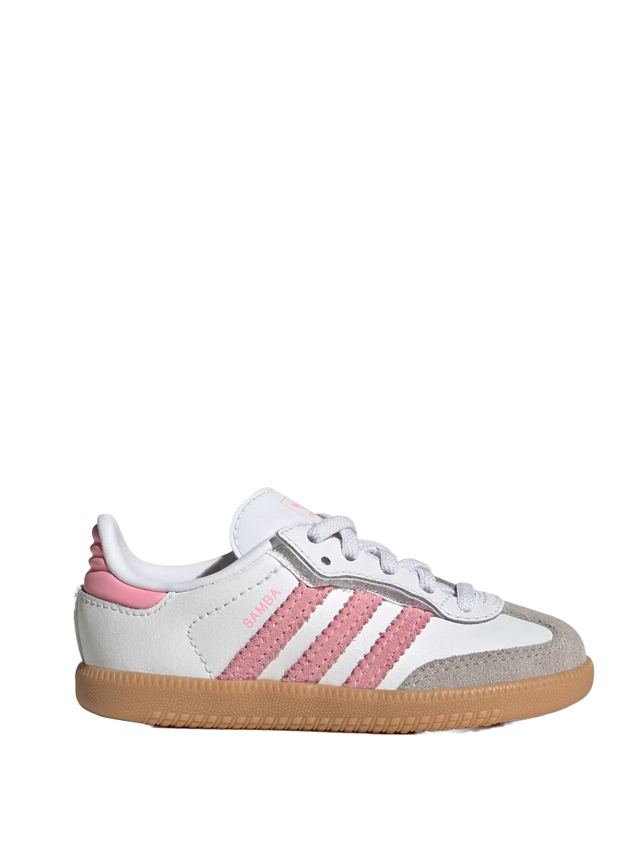 adidas Samba OG Comfort sluiting elastisch kant in wit/roze