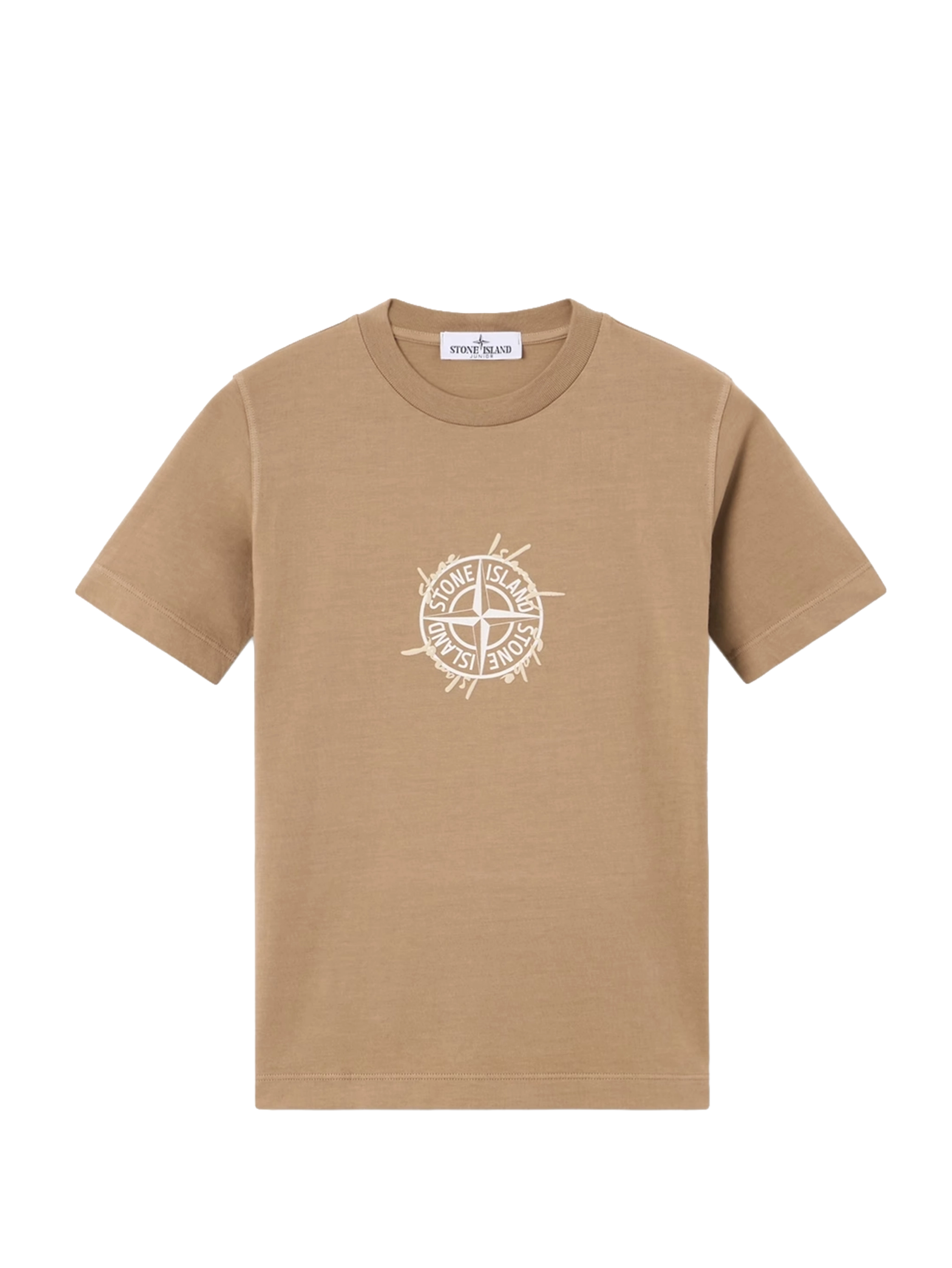 Stone Island Junior Compass One Print T-Shirt in Dove Grey