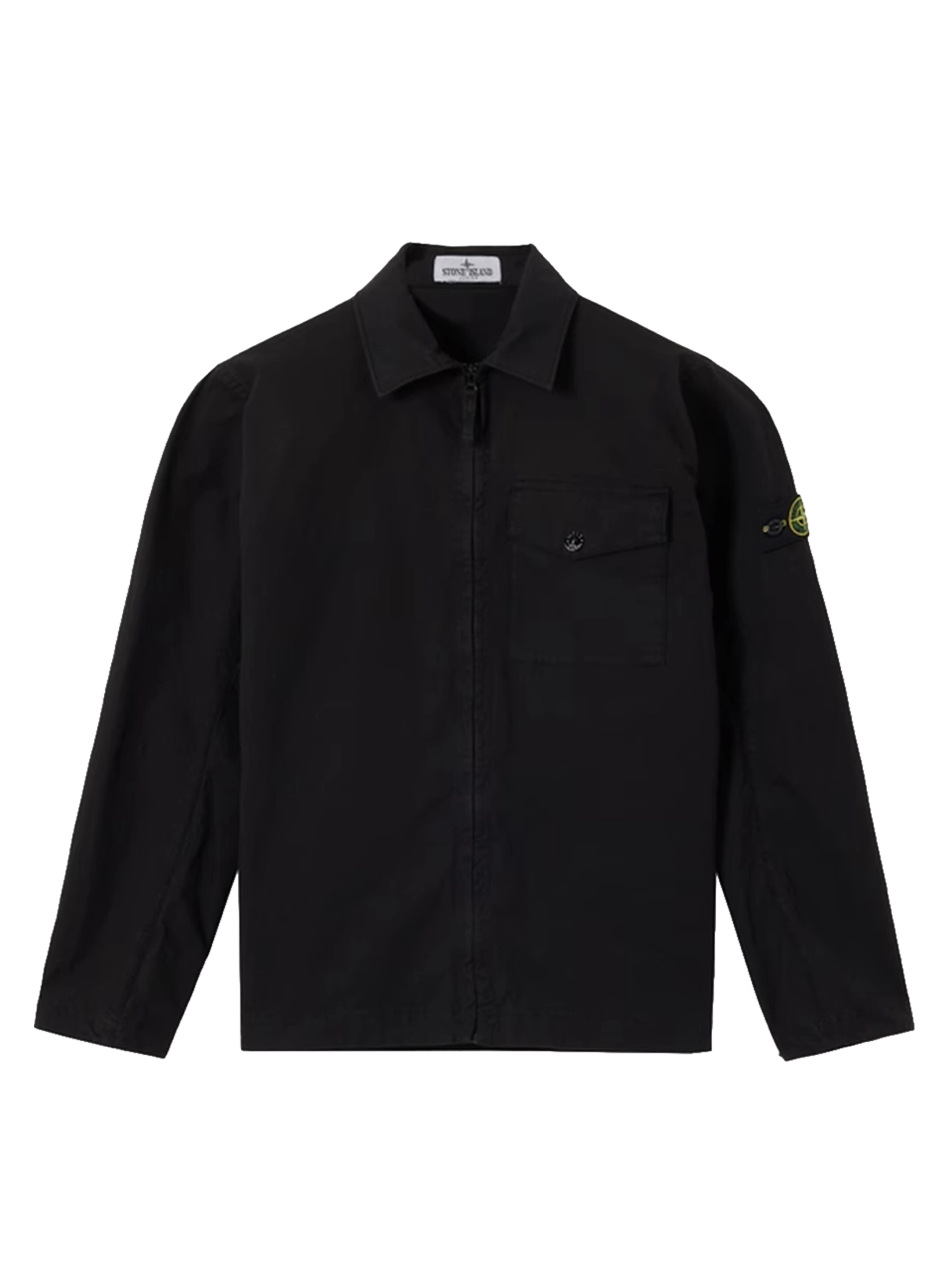 Stone Island Junior Oversized-Fit Overshirt in Black